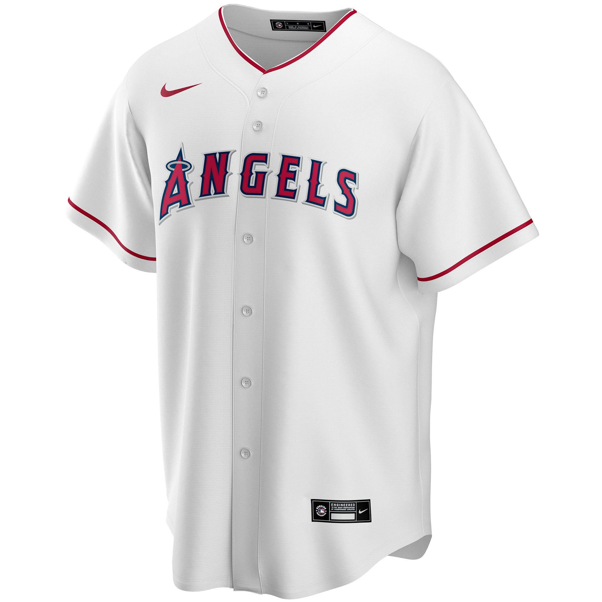 Los Angeles Angels Home Custom Jersey - White - Image 3