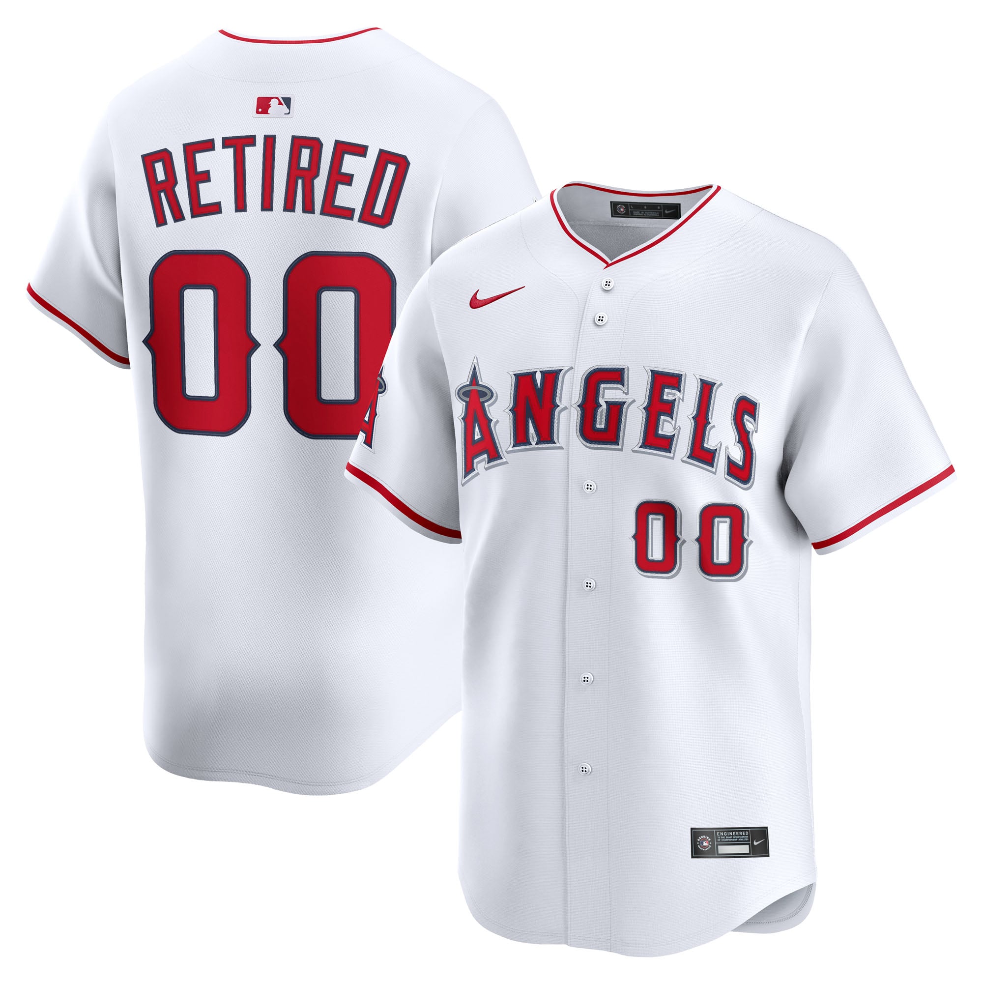 Los Angeles Angels Home Limited Pick-A-Player Retired Roster Jersey - White - Image 2
