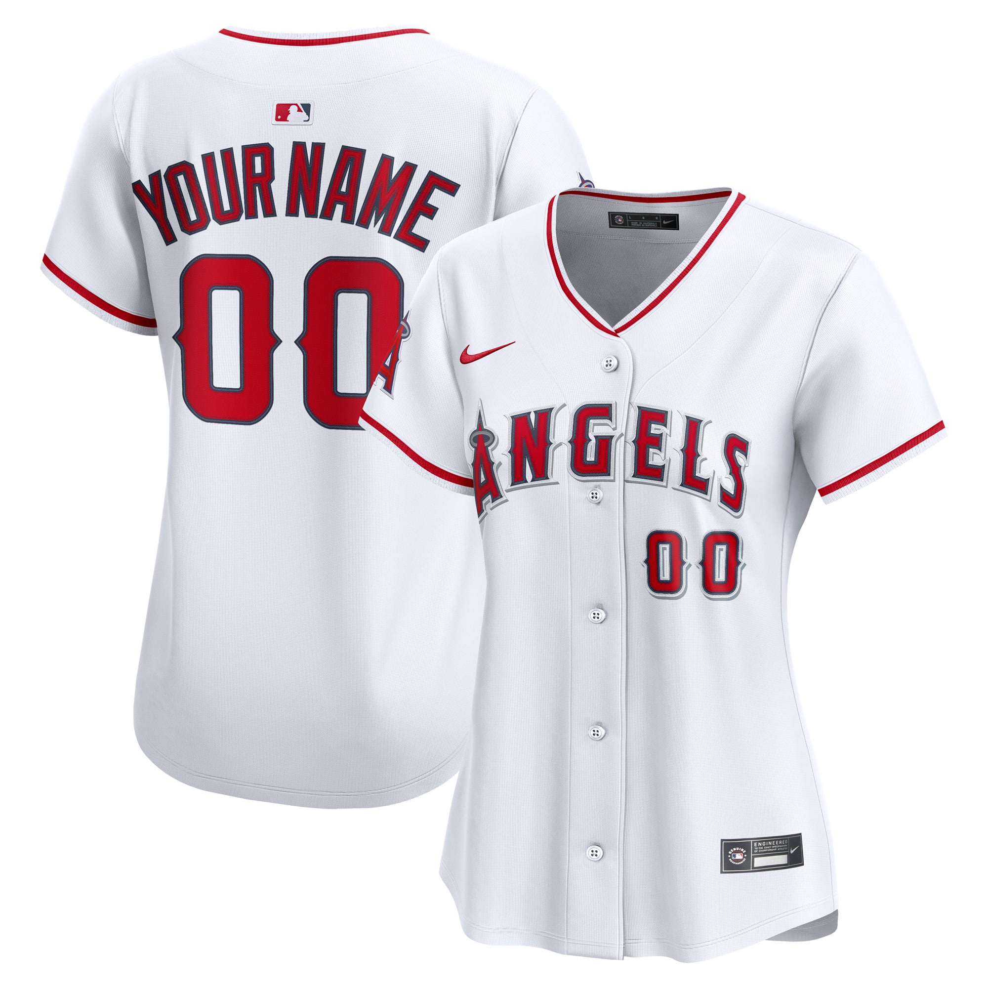 Los Angeles Angels Women's Home Limited Custom Jersey - White - Image 2