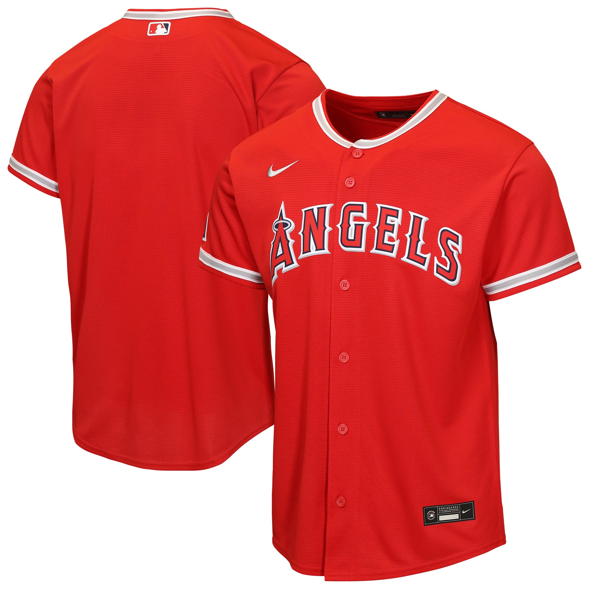 Los Angeles Angels Youth Alternate Stadium Jersey - Red - Image 2