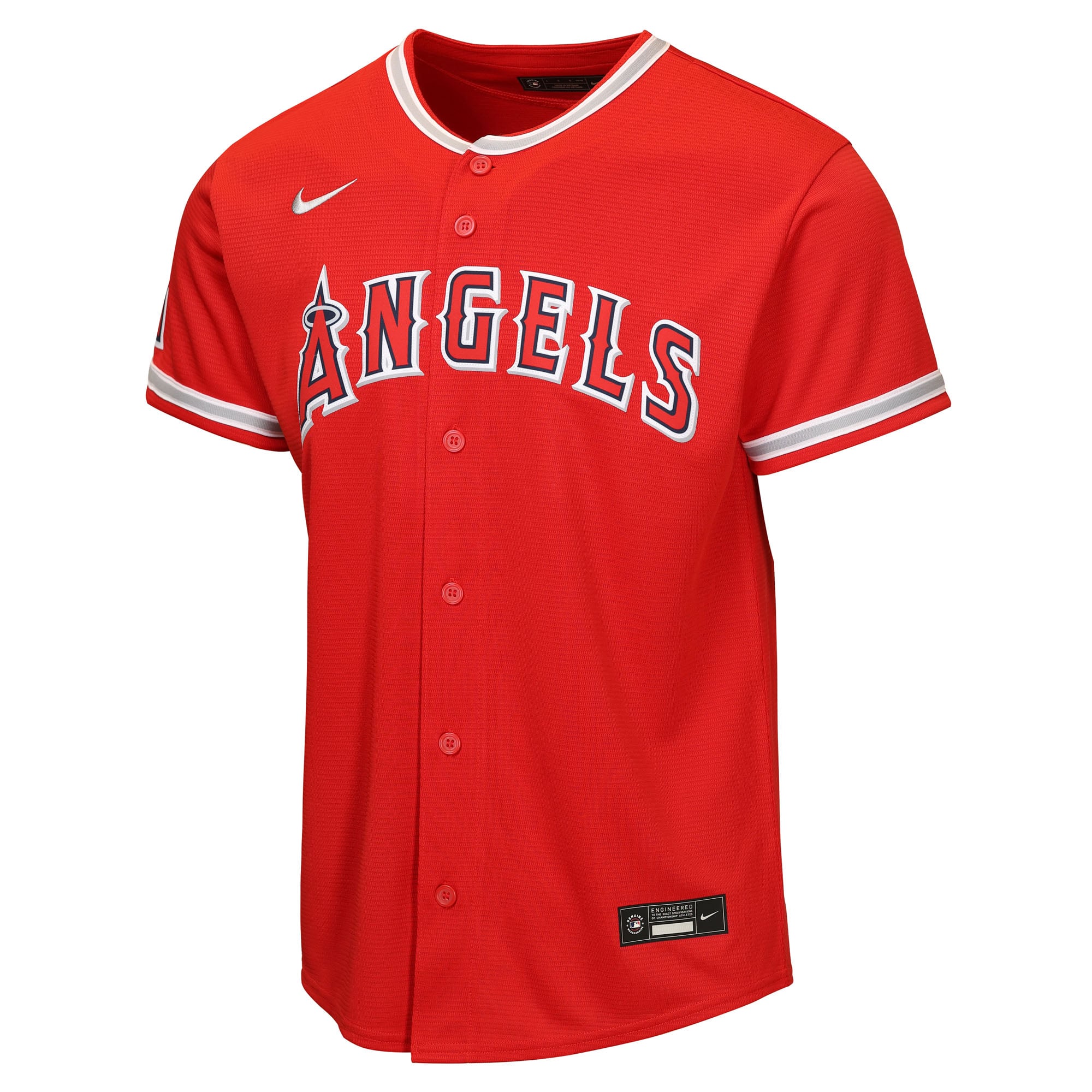 Los Angeles Angels Youth Alternate Stadium Jersey - Red - Image 3