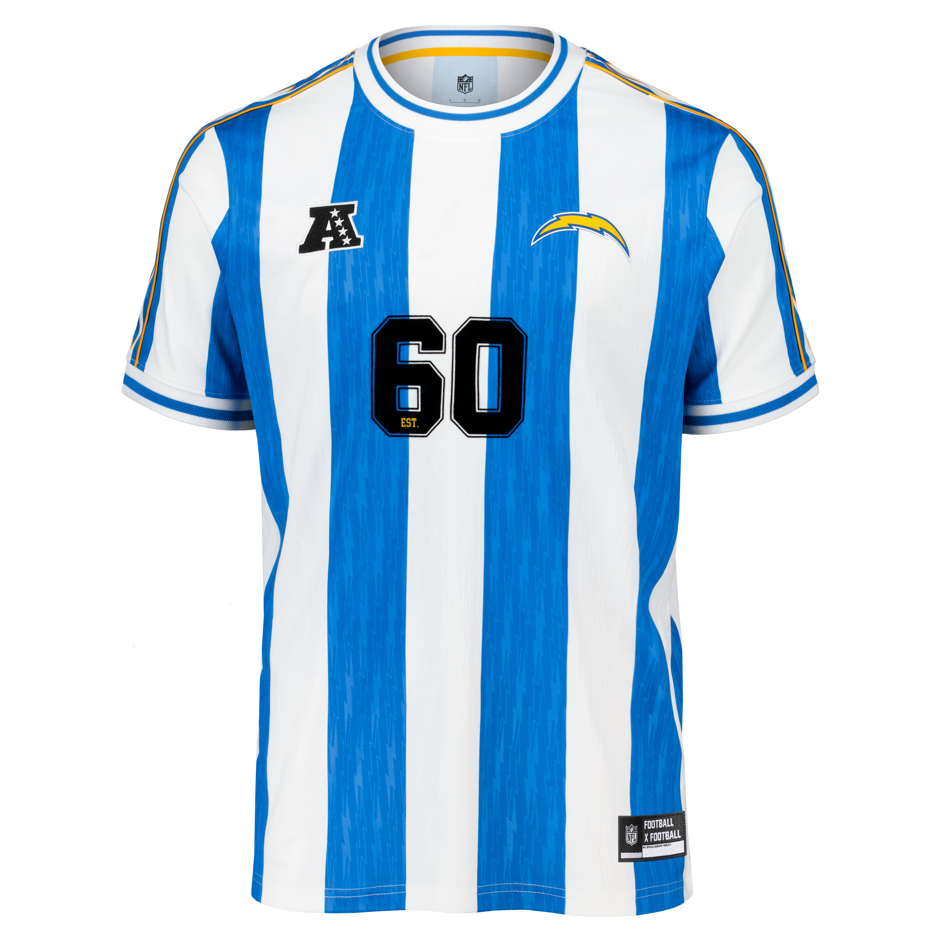 Los Angeles Chargers Youth Football x Football Fan Top - Blue/White - Image 12
