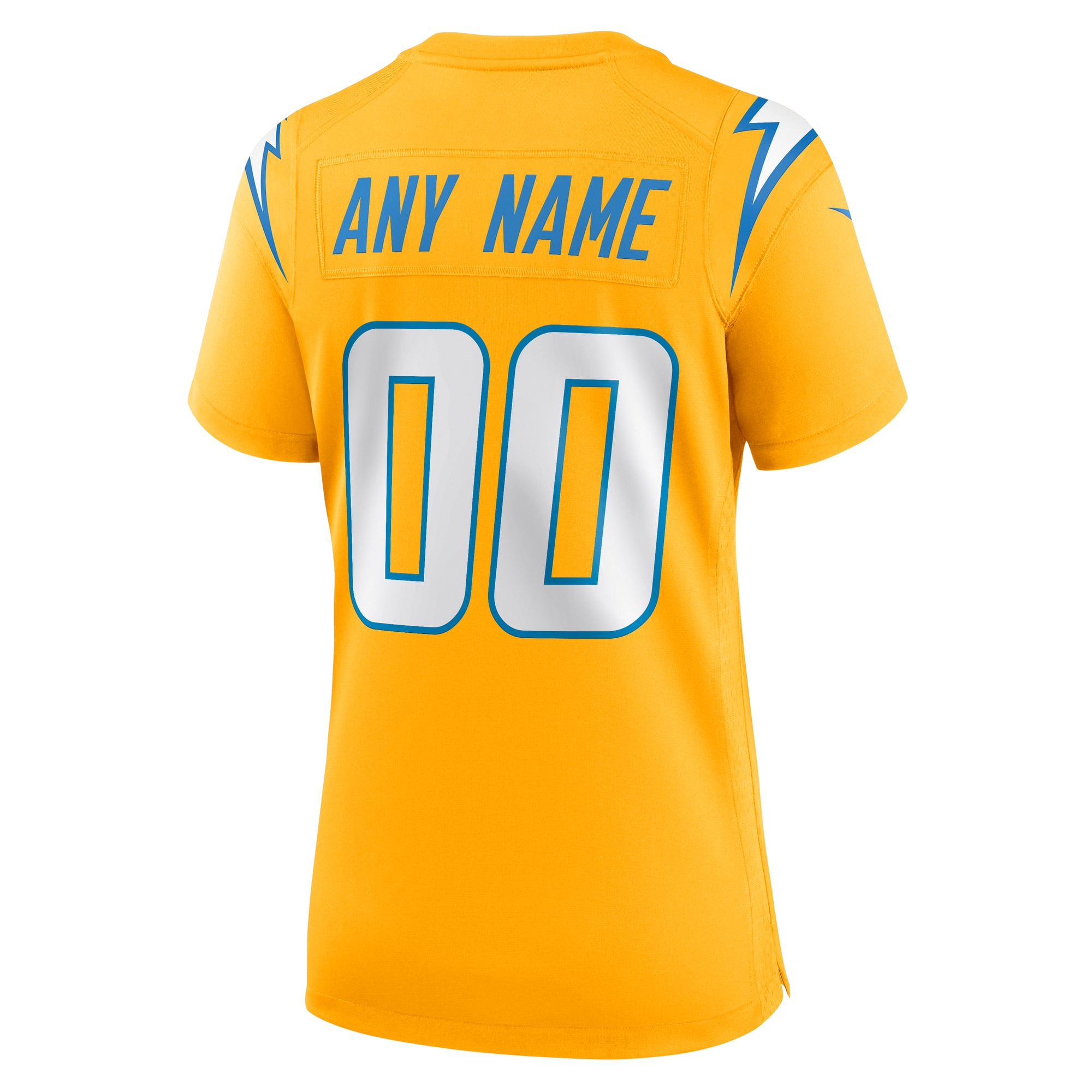 Los Angeles Chargers Women's Alternate Charger Power Game Custom Jersey - Gold - Image 4