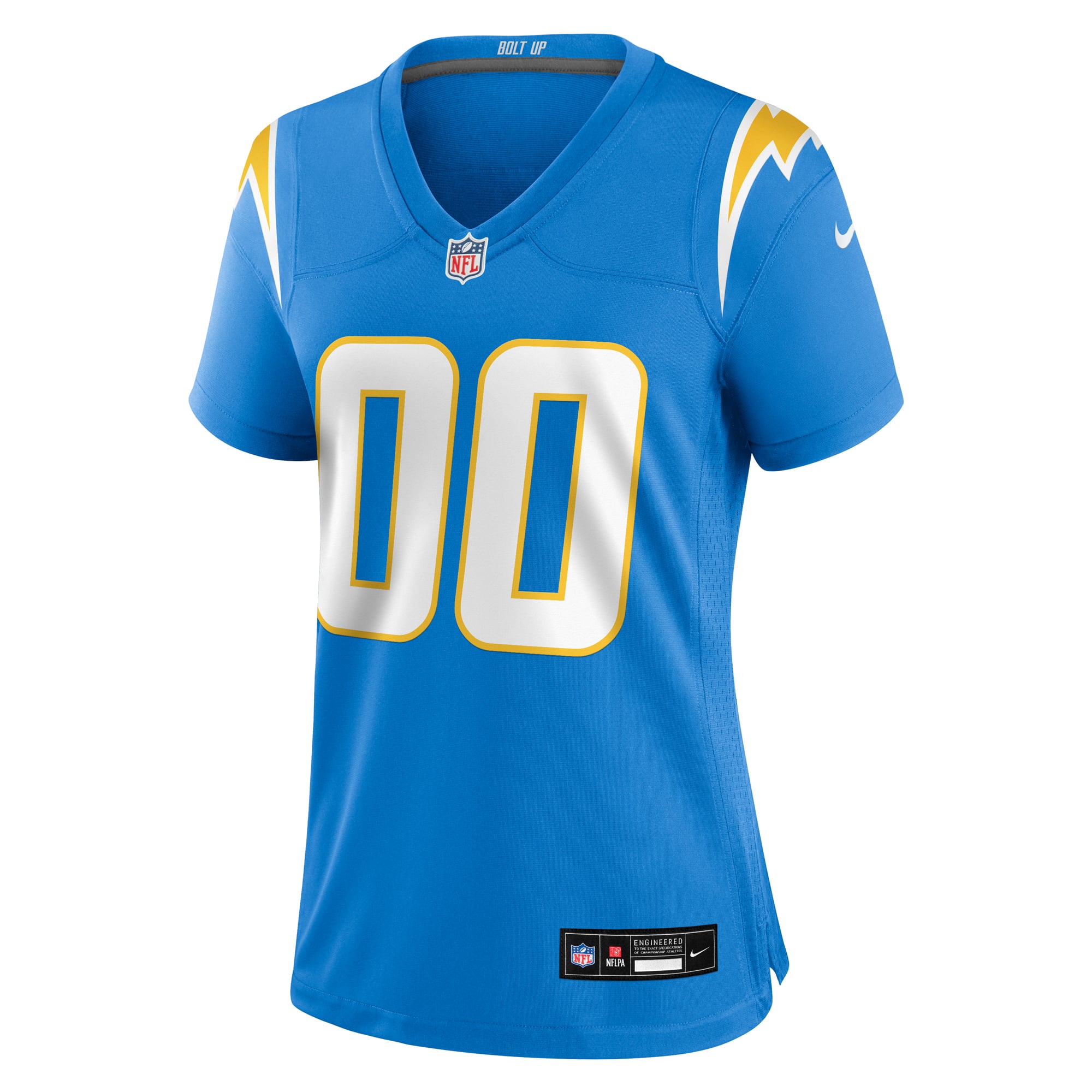 Los Angeles Chargers Women's Custom Game Jersey - Powder Blue - Image 3
