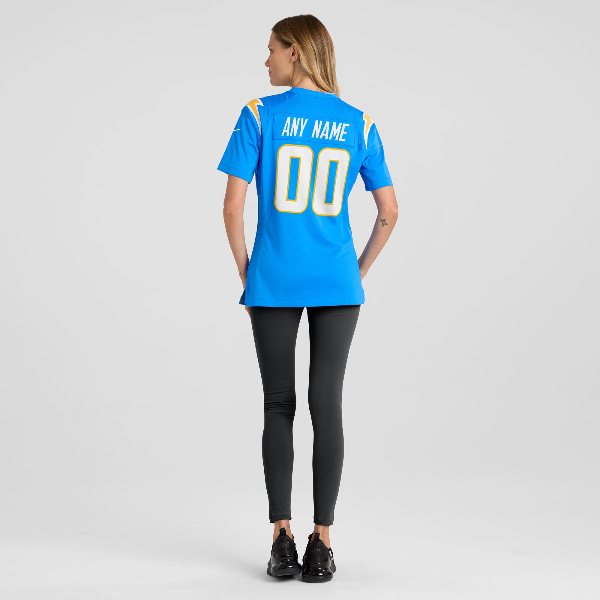 Los Angeles Chargers Women's Custom Game Jersey - Powder Blue - Image 6