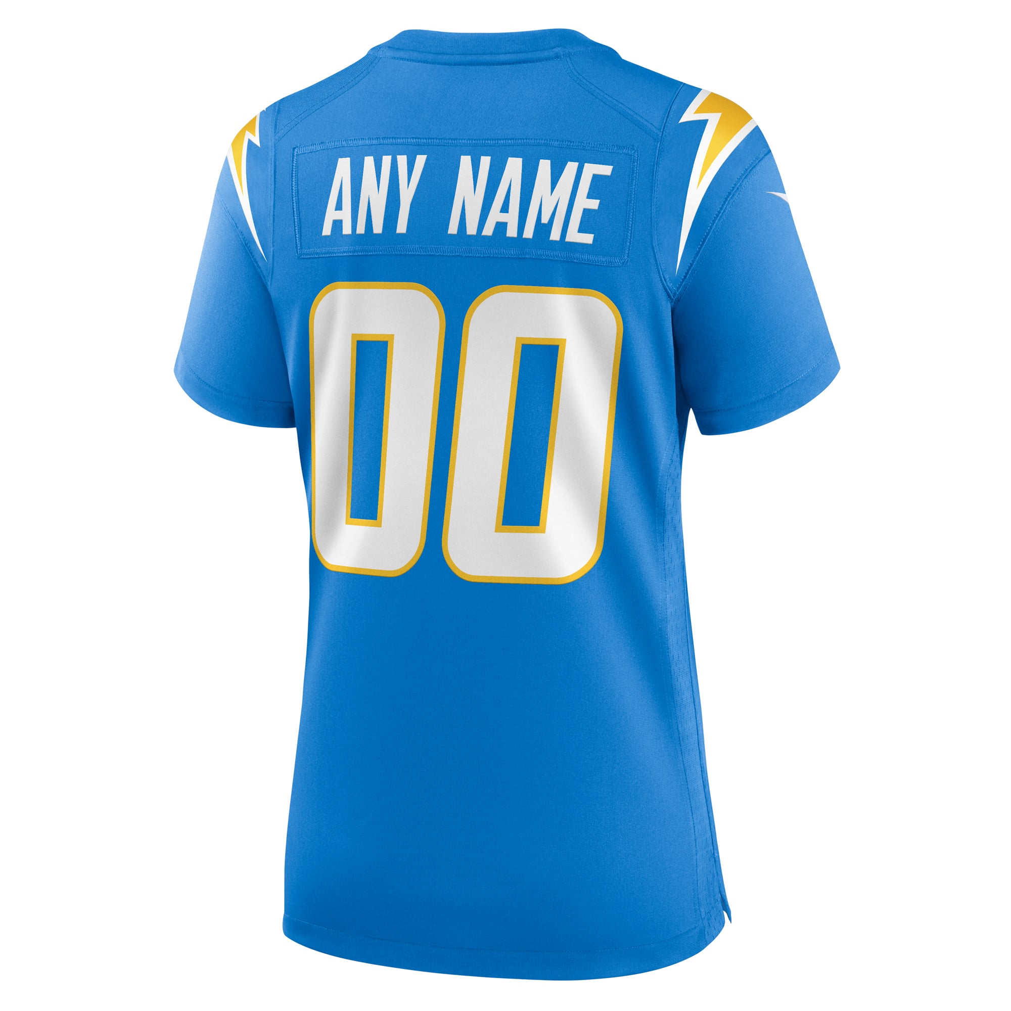 Los Angeles Chargers Women's Custom Game Jersey - Powder Blue - Image 4