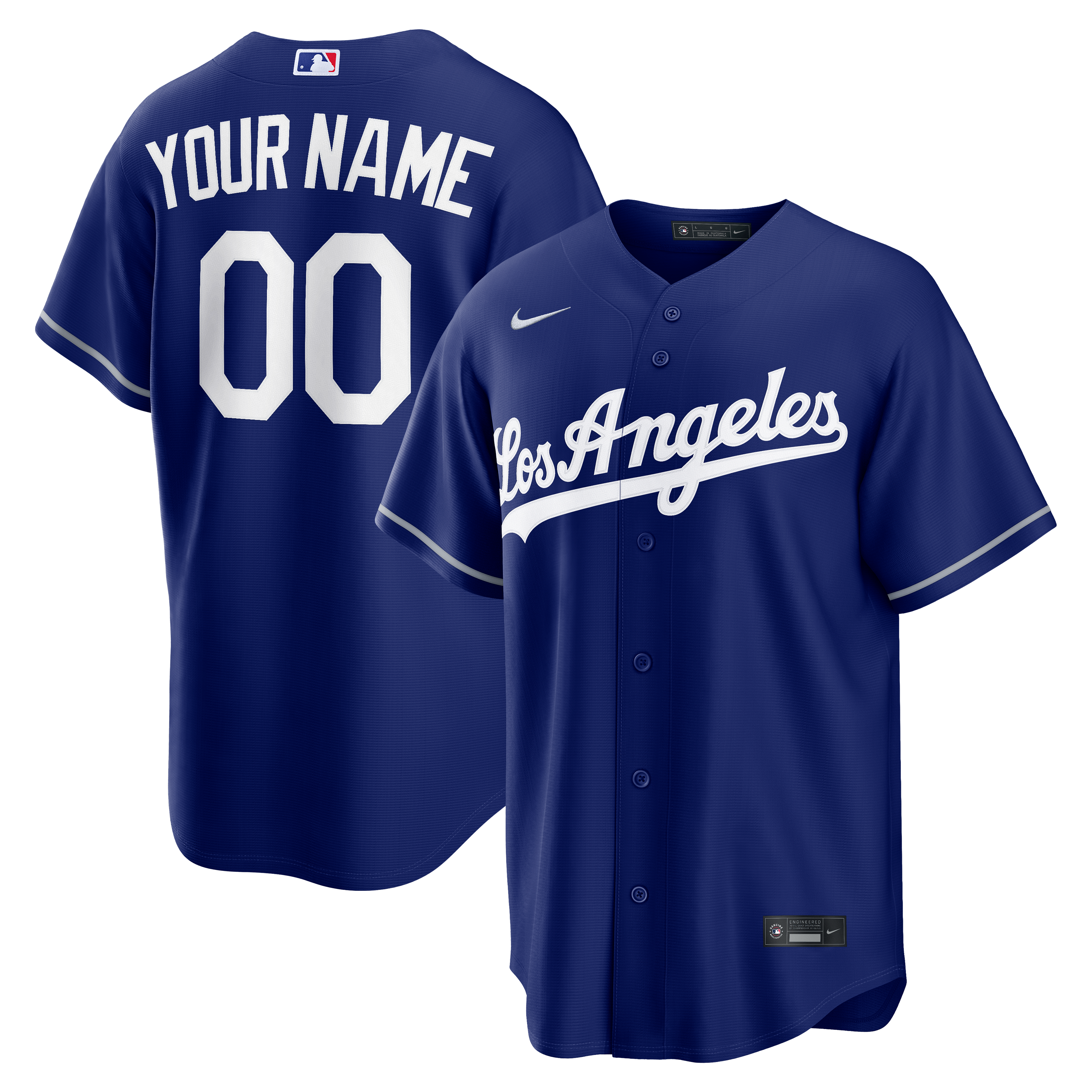 Los Angeles Dodgers Alternate Custom Jersey - Royal - Deep Royal