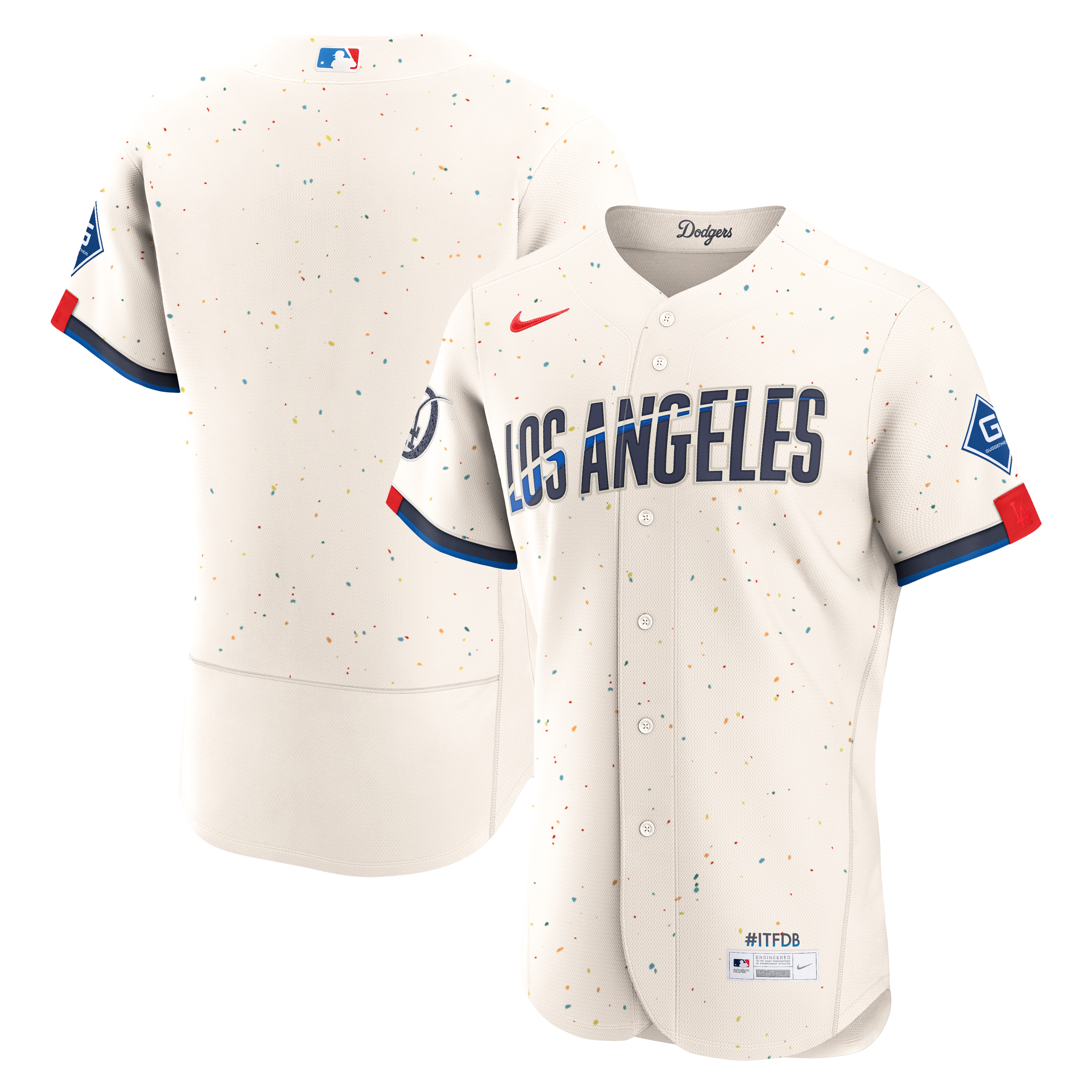 Los Angeles Dodgers City Connect Sponsor Patch Jersey - Cream