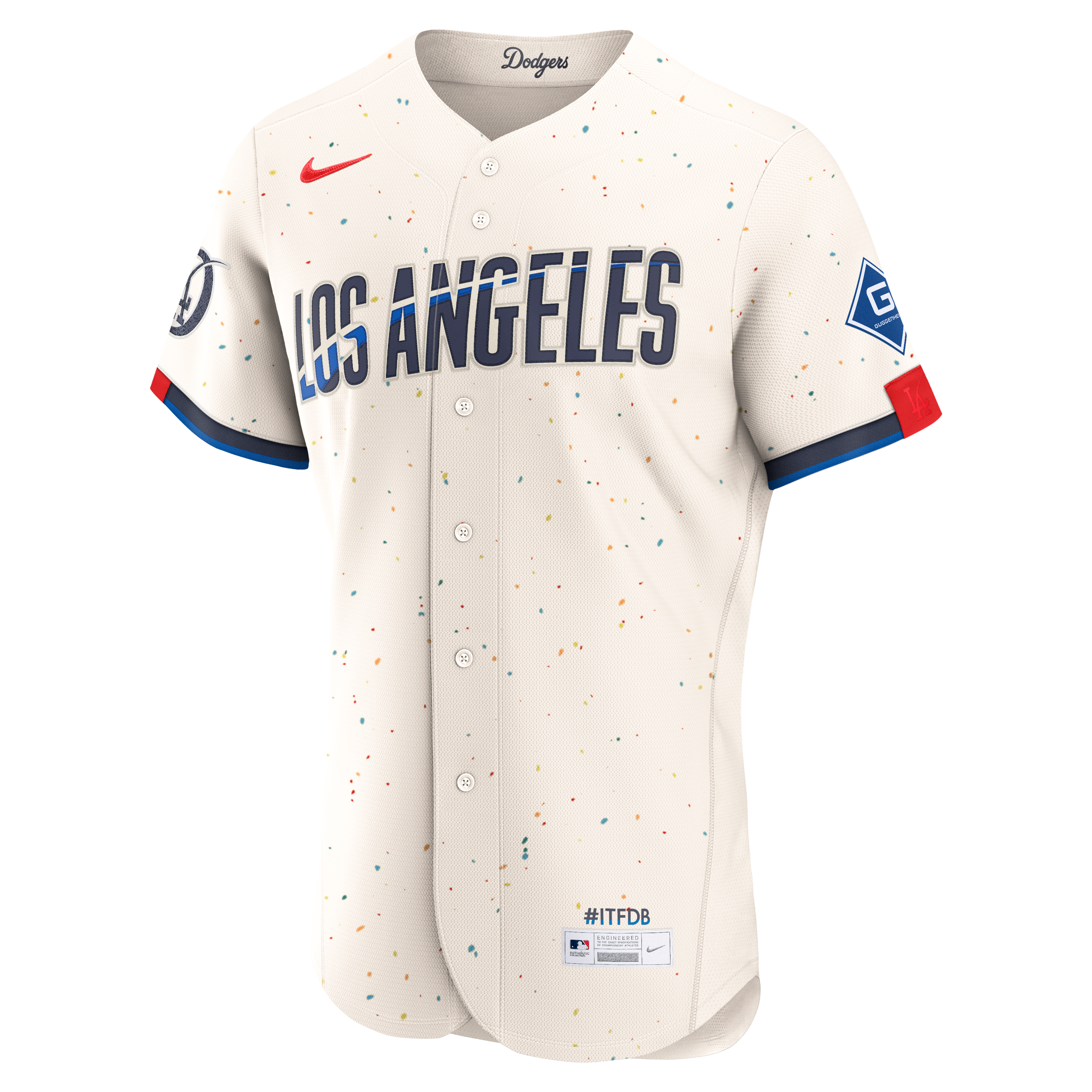 Los Angeles Dodgers City Connect Sponsor Patch Jersey - Cream - Image 3