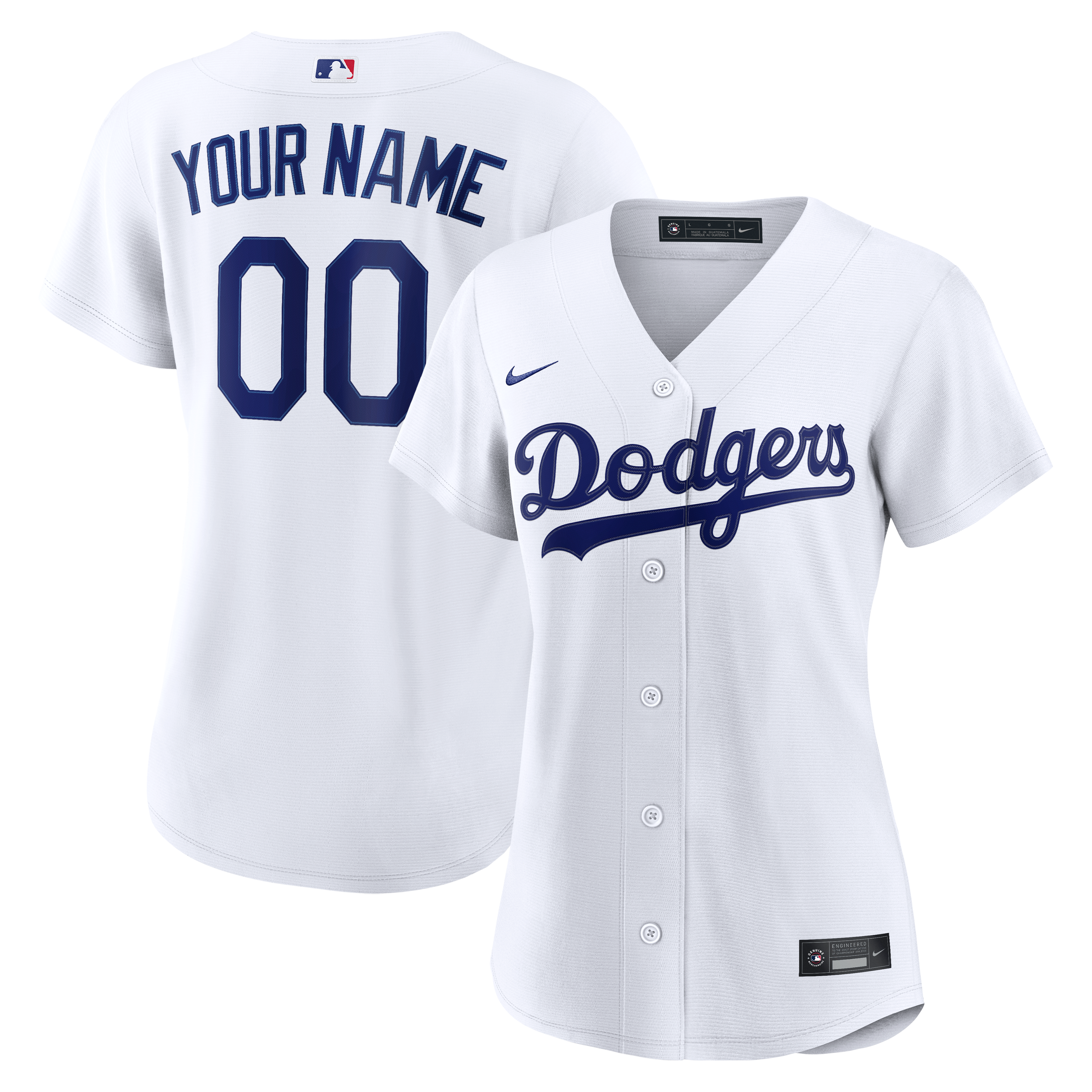 Los Angeles Dodgers Women's Home Custom Jersey - White