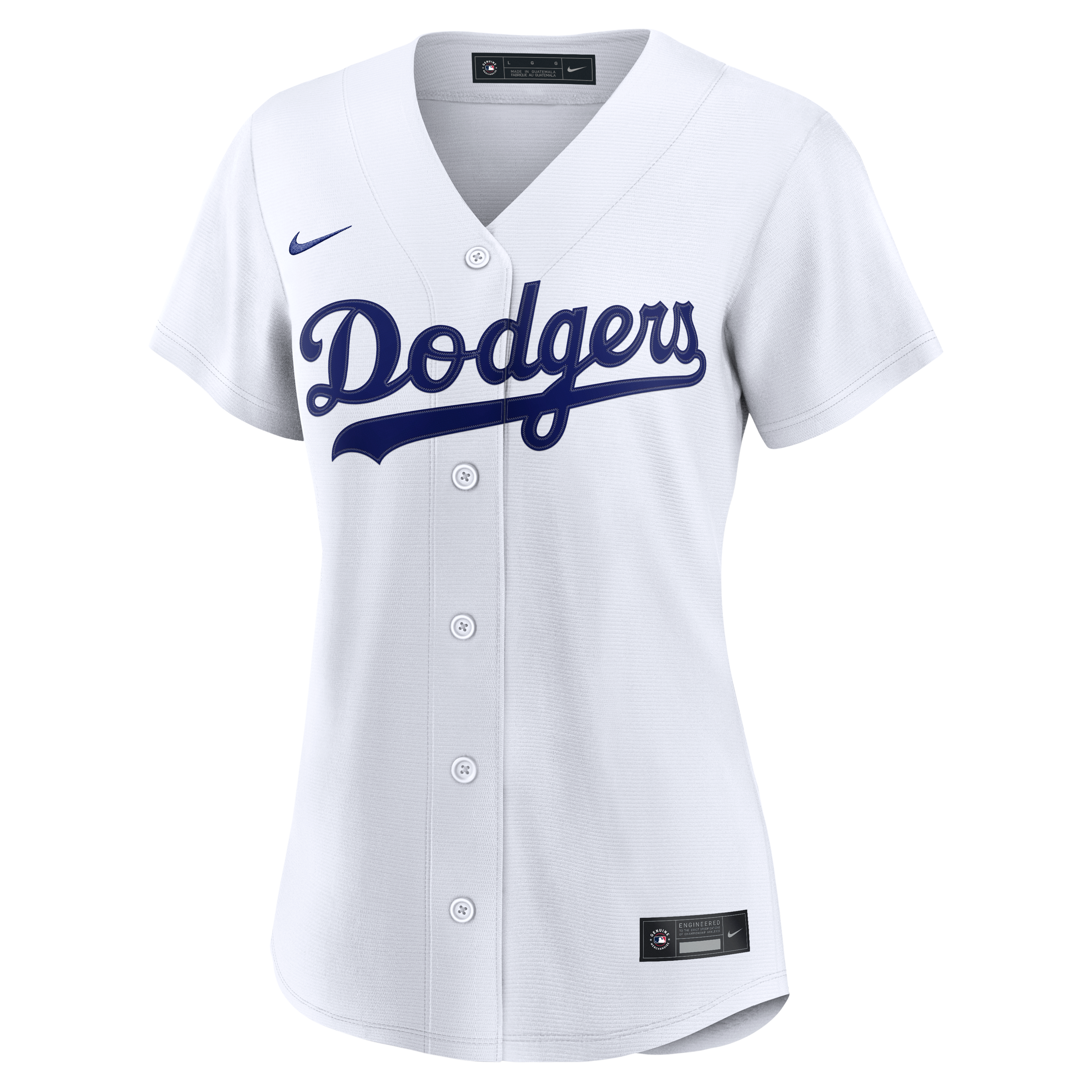 Los Angeles Dodgers Women's Home Custom Jersey - White - Image 3