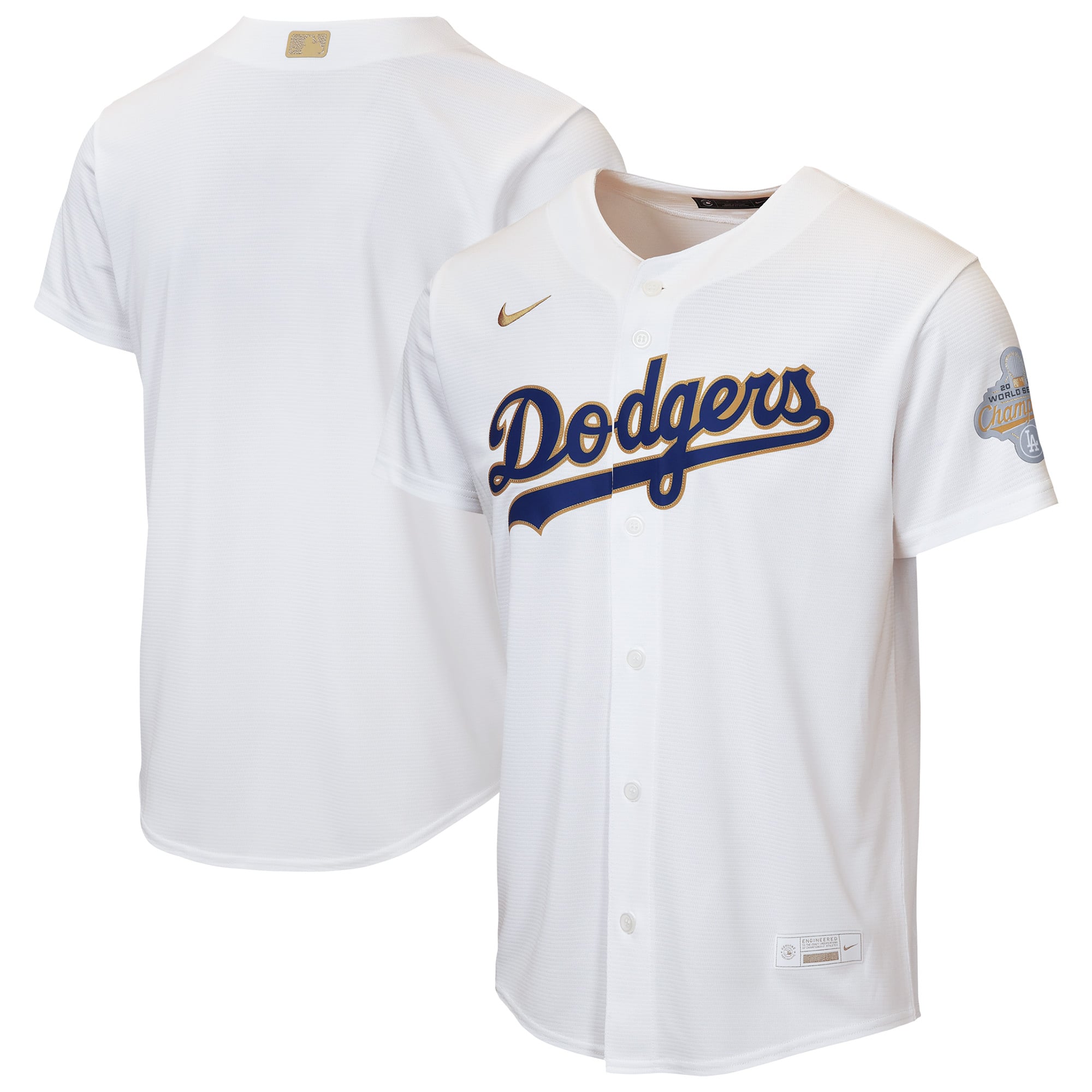 Los Angeles Dodgers Youth 2026 Gold Collection Home Jersey - White - Image 2