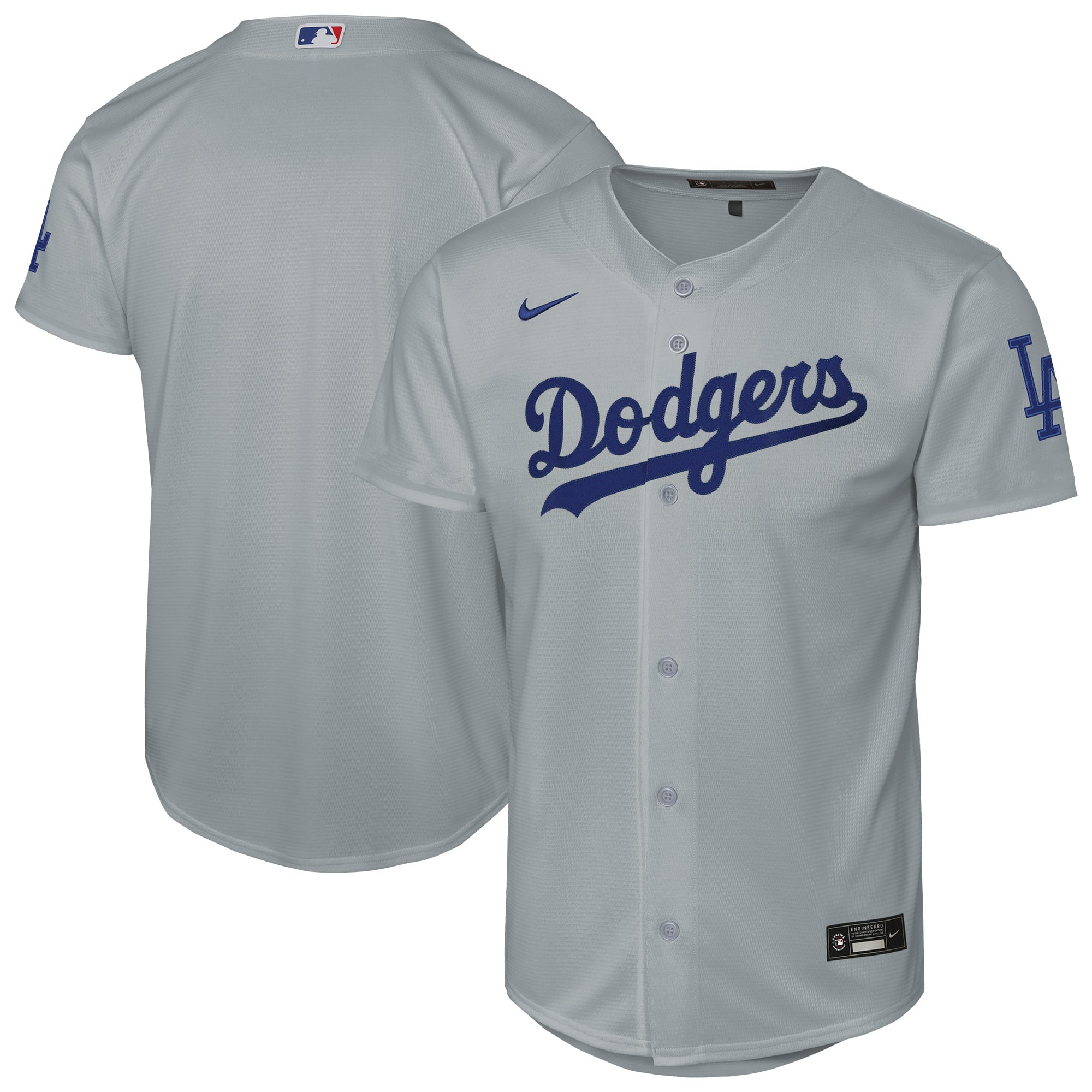Los Angeles Dodgers Youth Alternate Stadium Jersey - Gray - Image 2