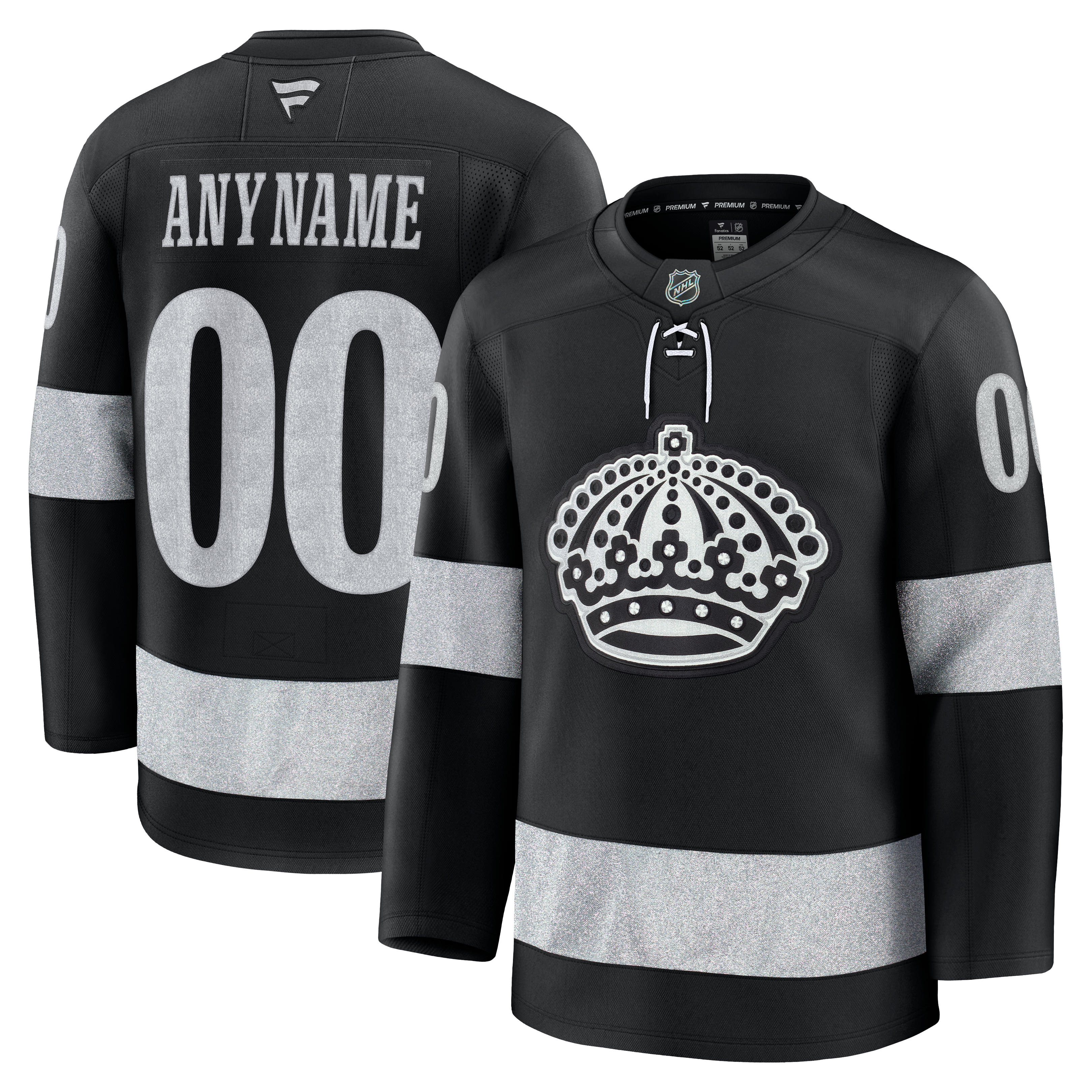 Los Angeles Kings Alternate Premium Custom Jersey - Black - Image 2