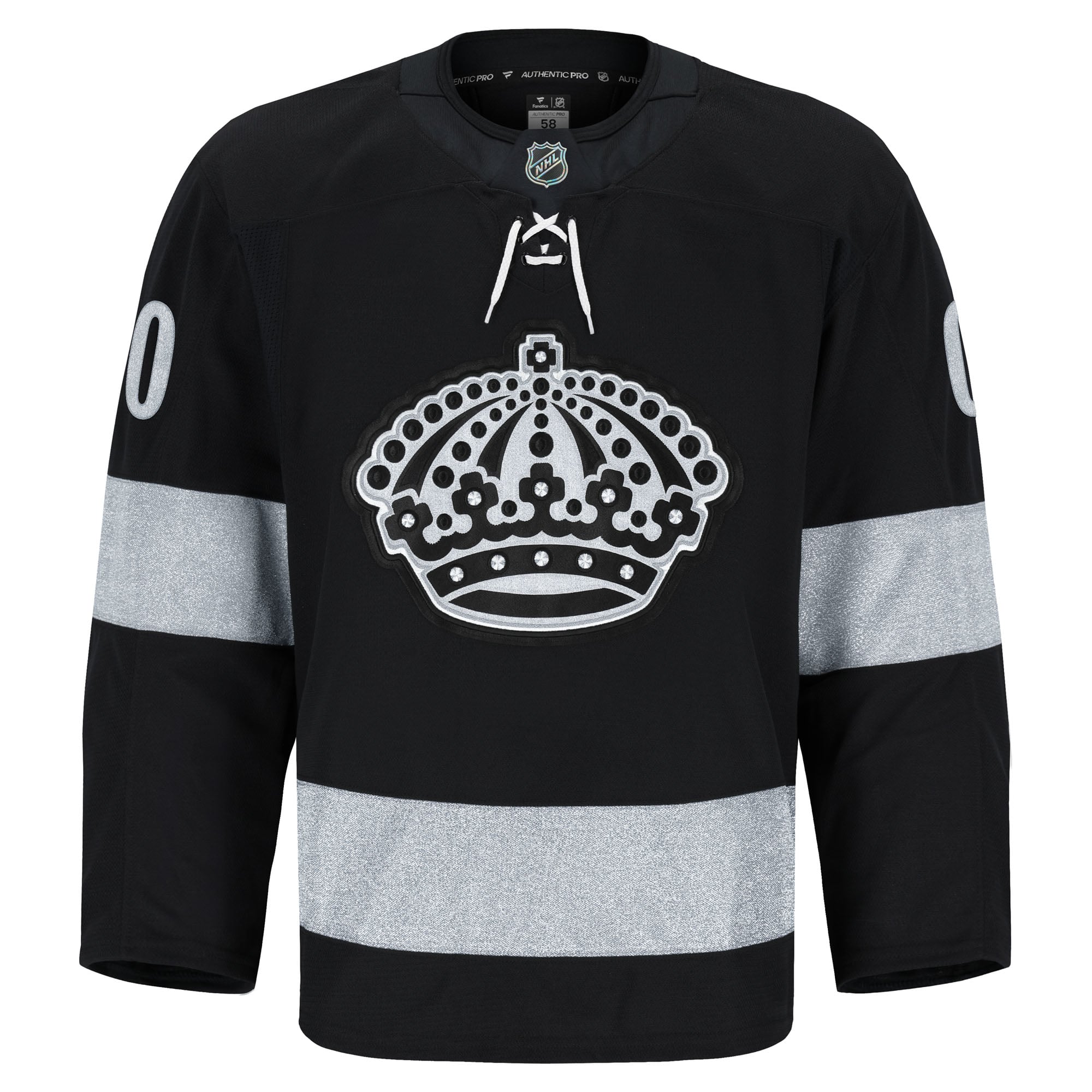Los Angeles Kings Alternate Pro Custom Jersey - Black - Image 3