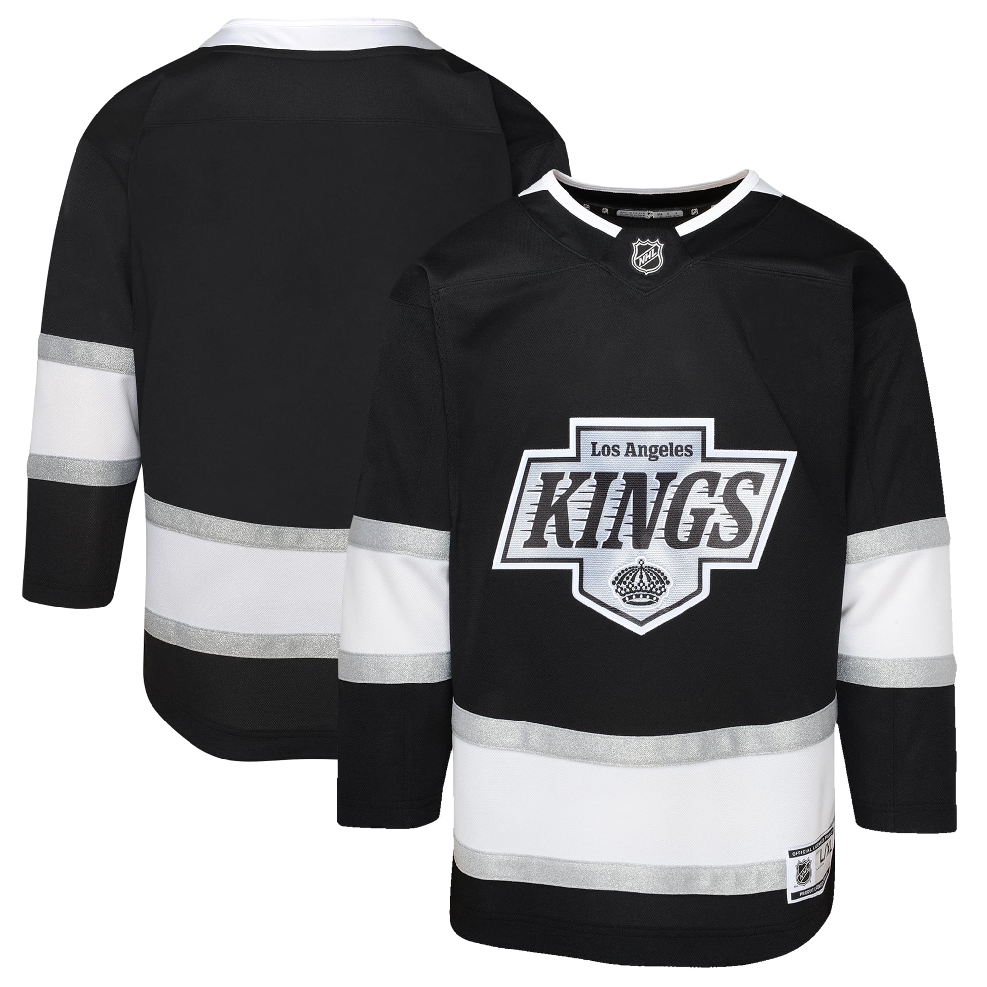 Los Angeles Kings Youth Home Premier Jersey - Black - Image 2