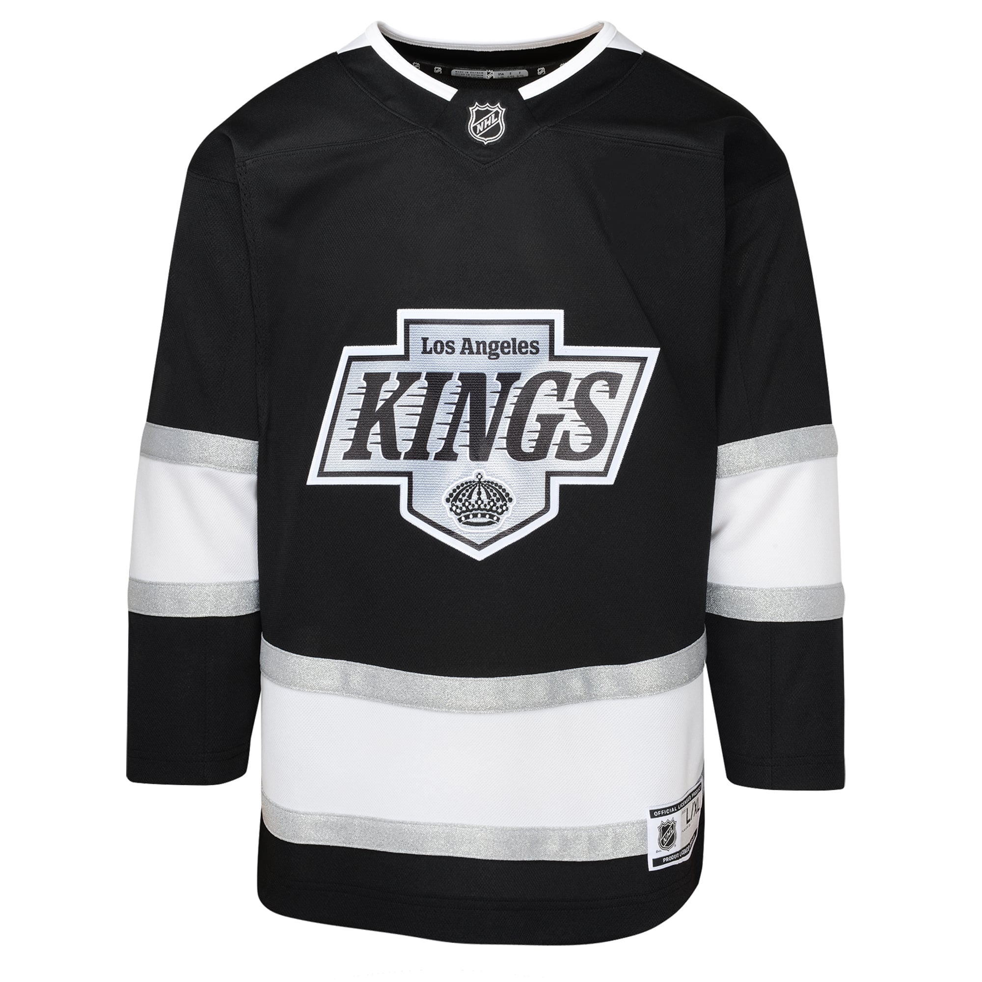 Los Angeles Kings Youth Home Premier Jersey - Black - Image 3