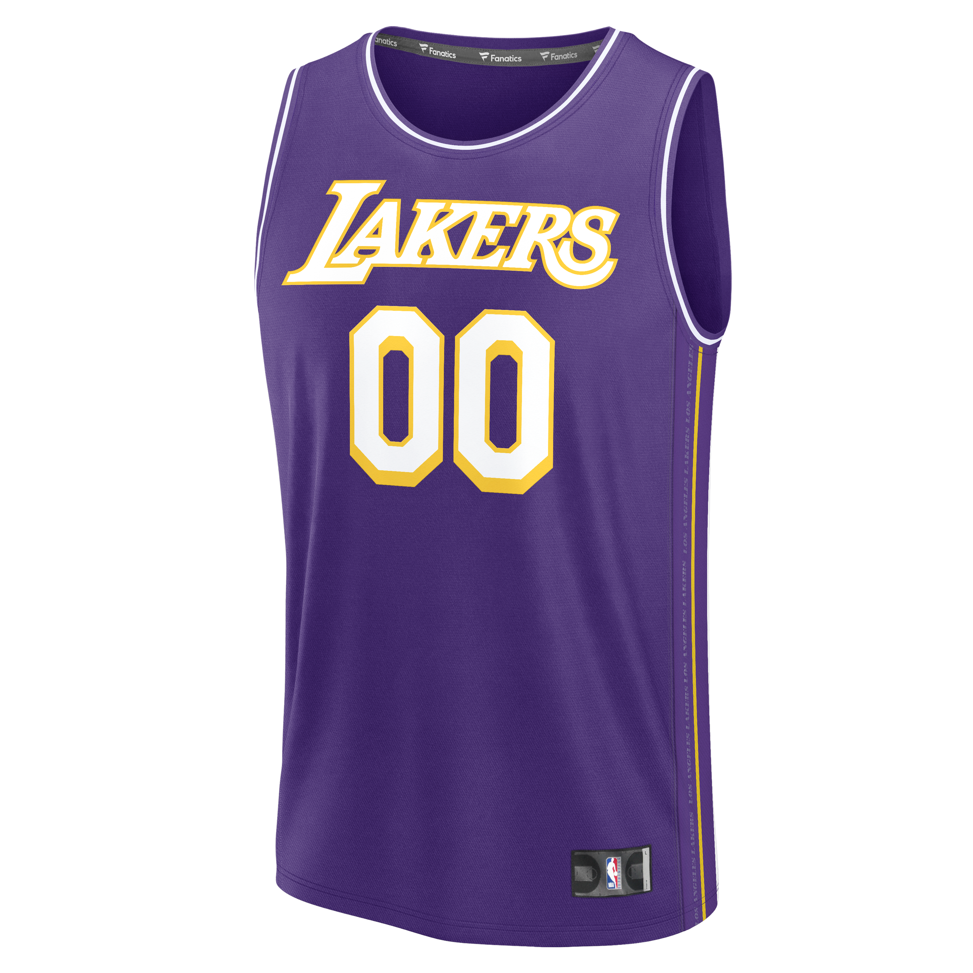 Los Angeles Lakers Fast Break Custom Jersey - Association Edition - Purple - Image 3