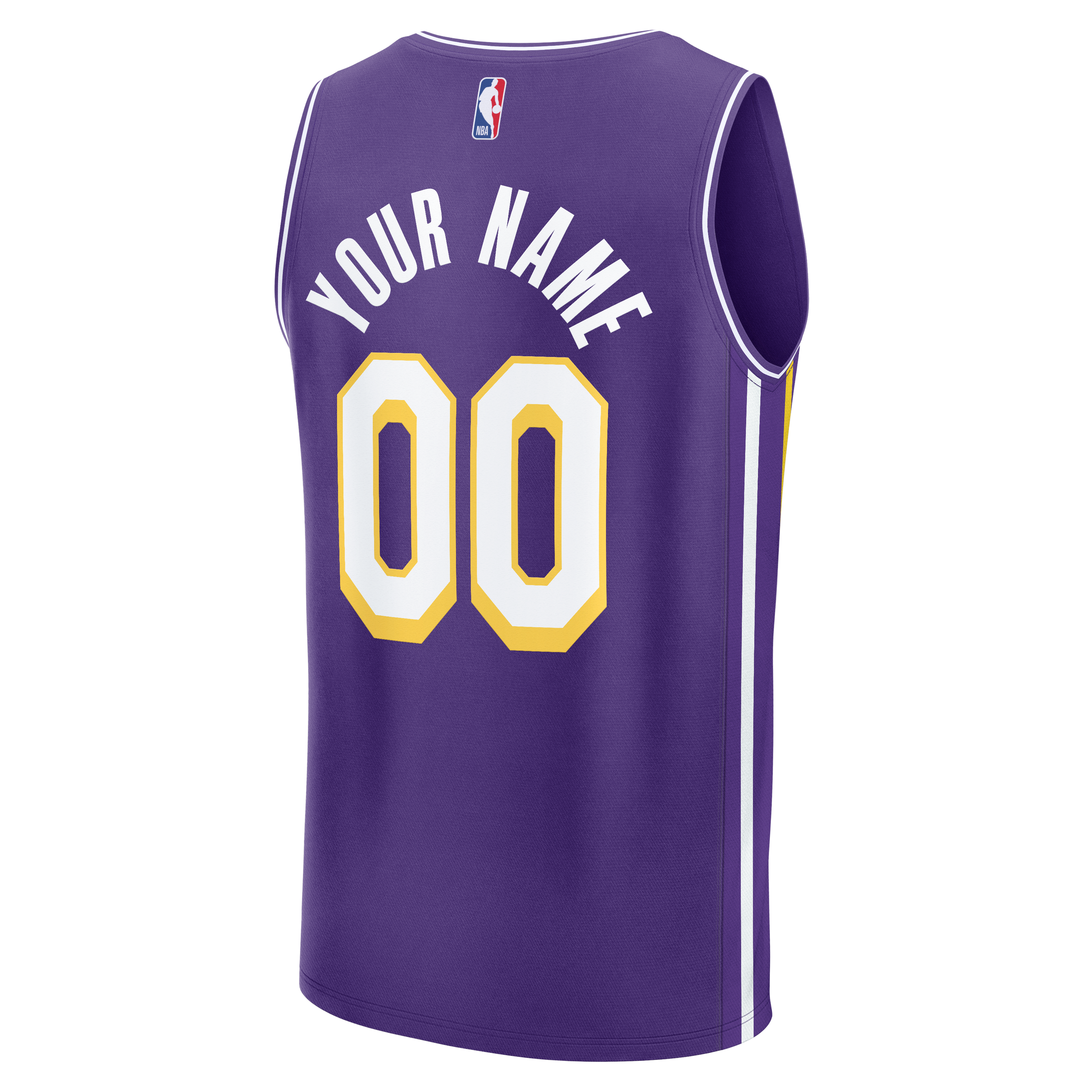 Los Angeles Lakers Fast Break Custom Jersey - Association Edition - Purple - Image 4