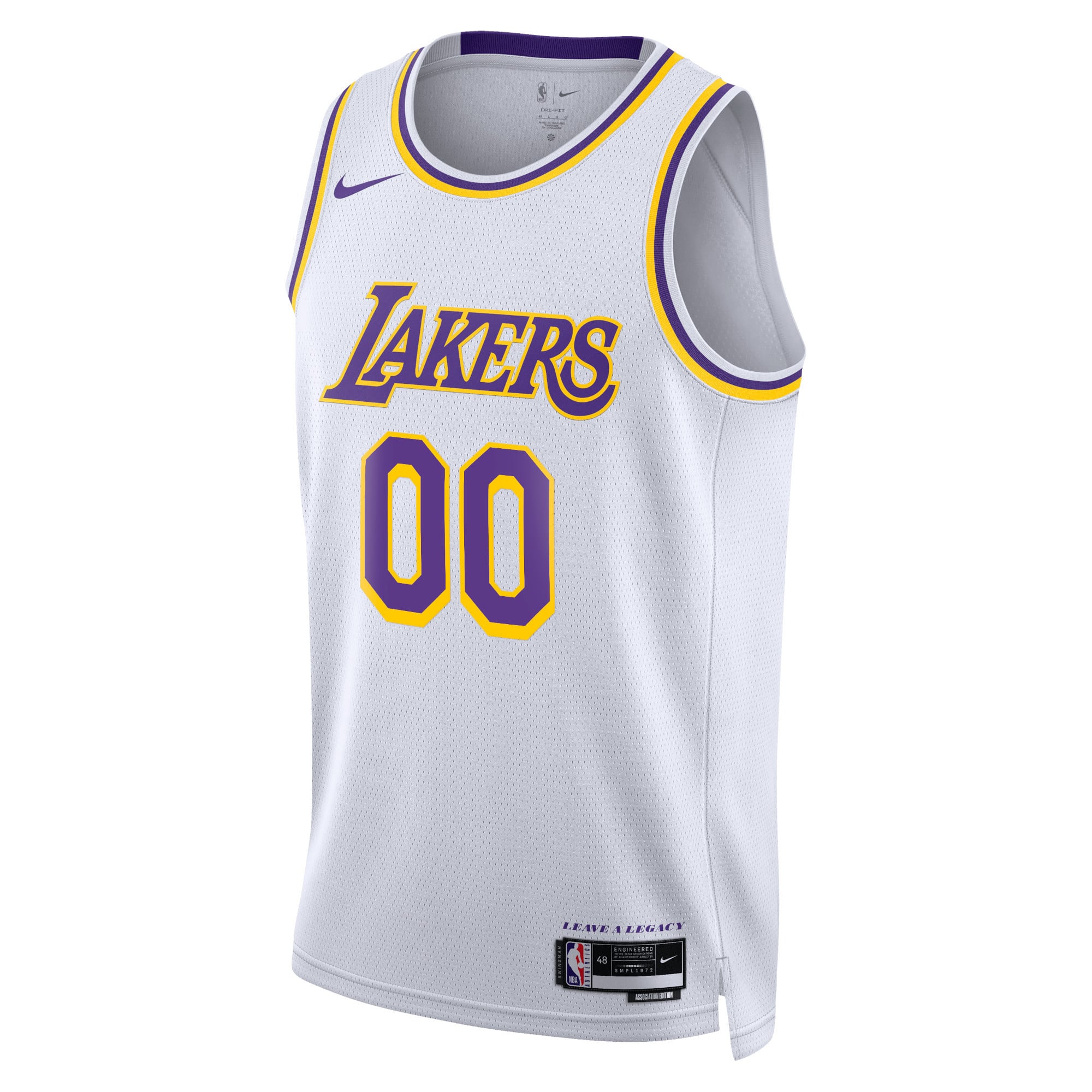Los Angeles Lakers Unisex Swingman Custom Jersey White - Association Edition - White - Image 3