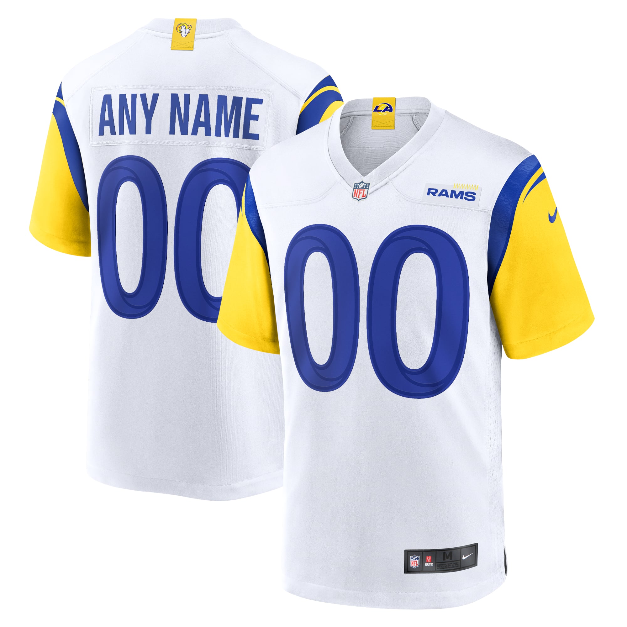 Los Angeles Rams Custom Game Jersey - White - Image 2