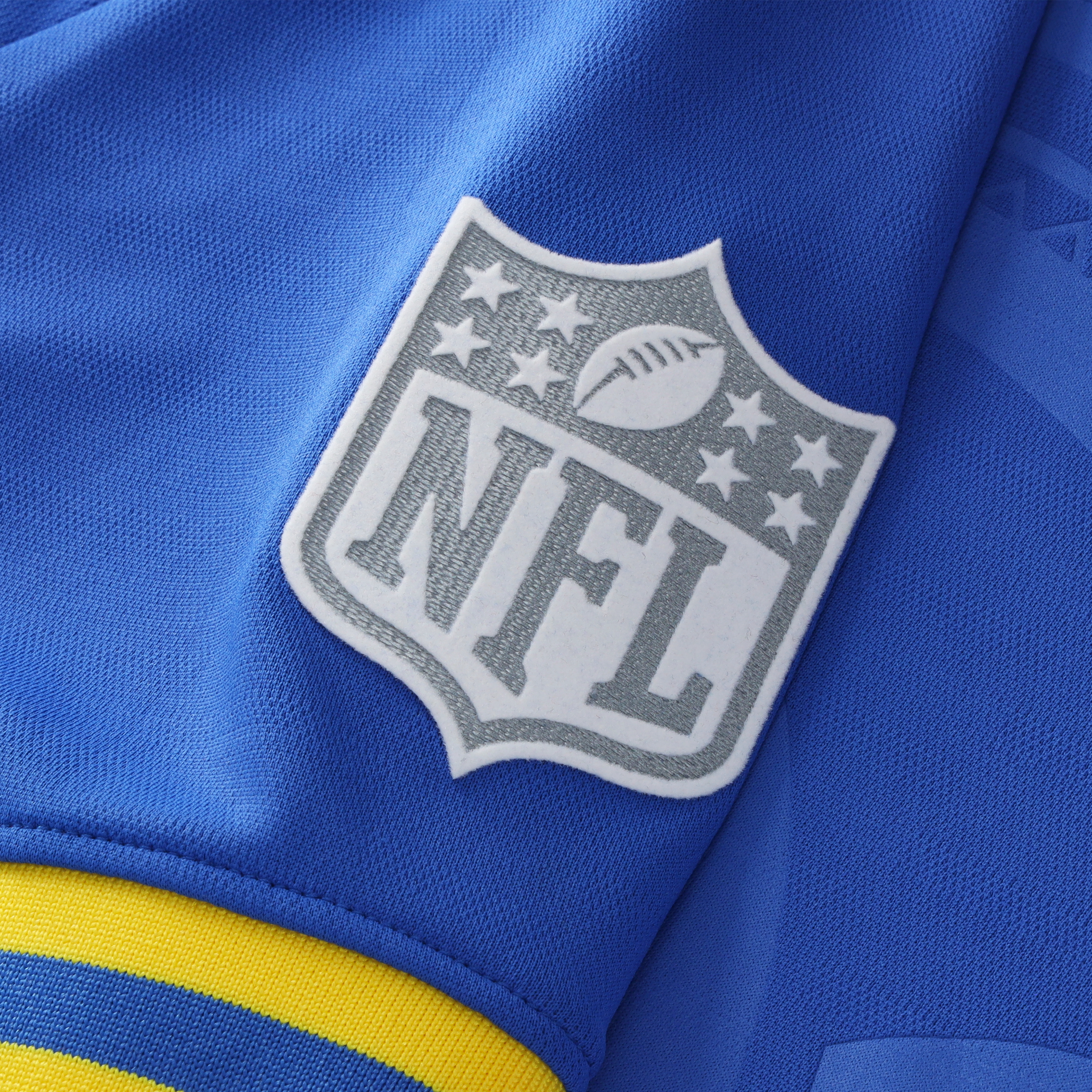 Los Angeles Rams Youth Football x Football Collared Fan Top - Royal - Image 7