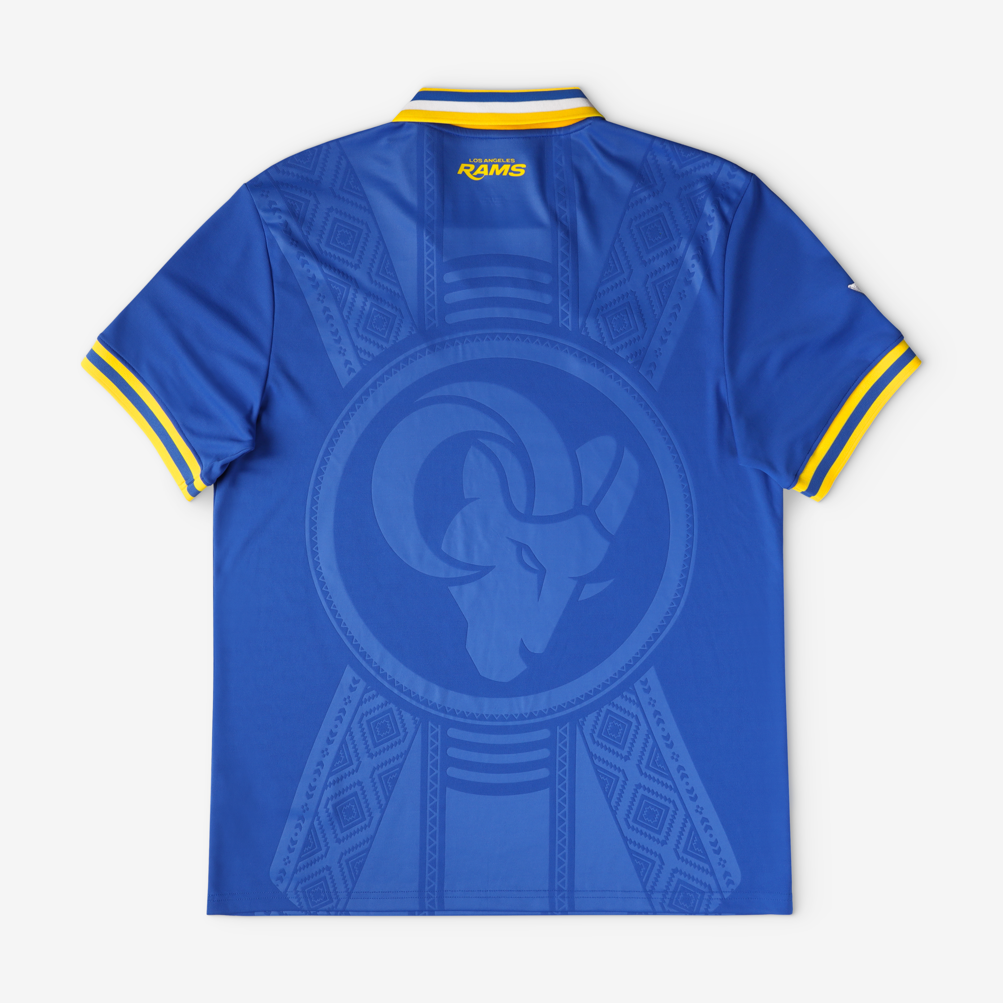 Los Angeles Rams Youth Football x Football Collared Fan Top - Royal - Image 3