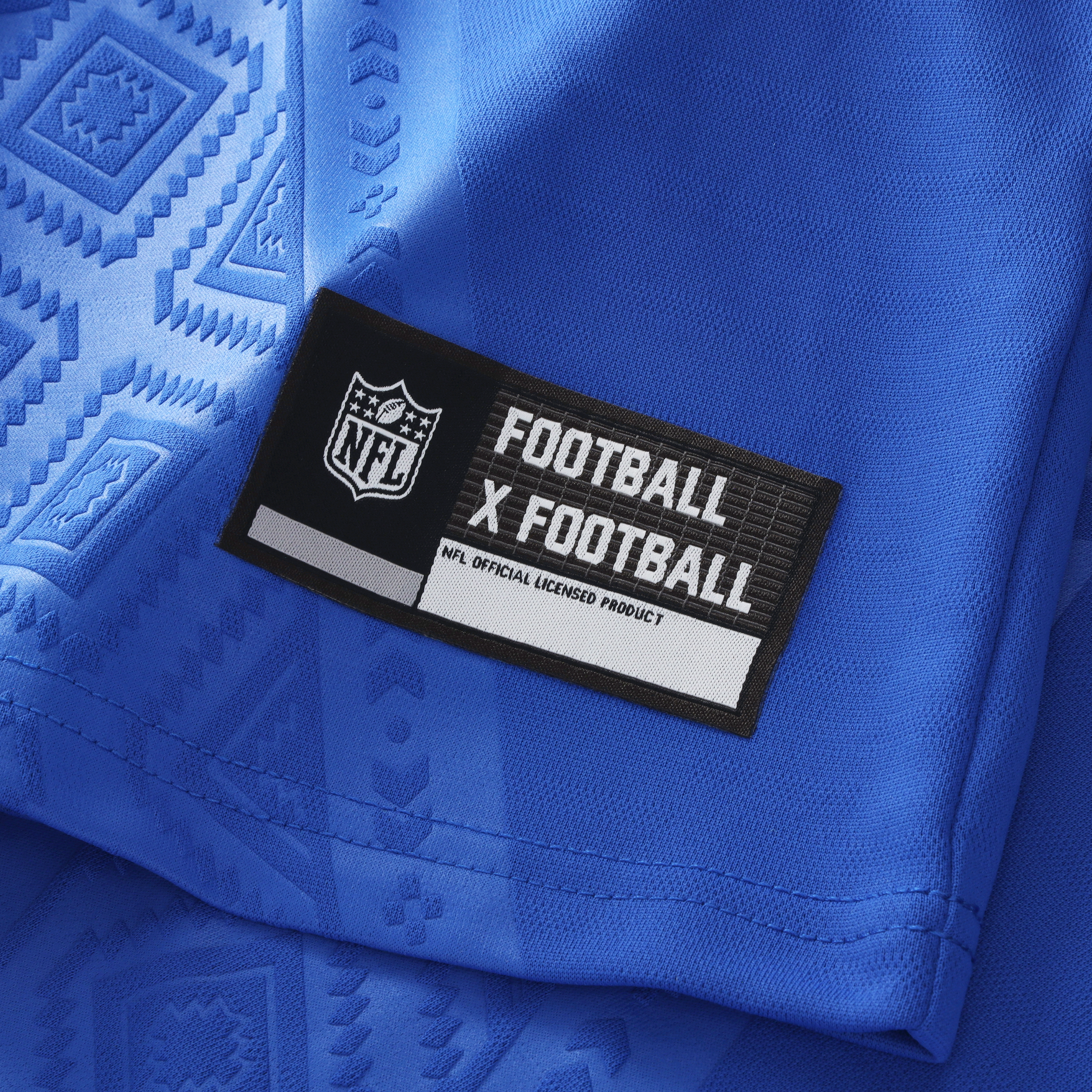 Los Angeles Rams Youth Football x Football Collared Fan Top - Royal - Image 9