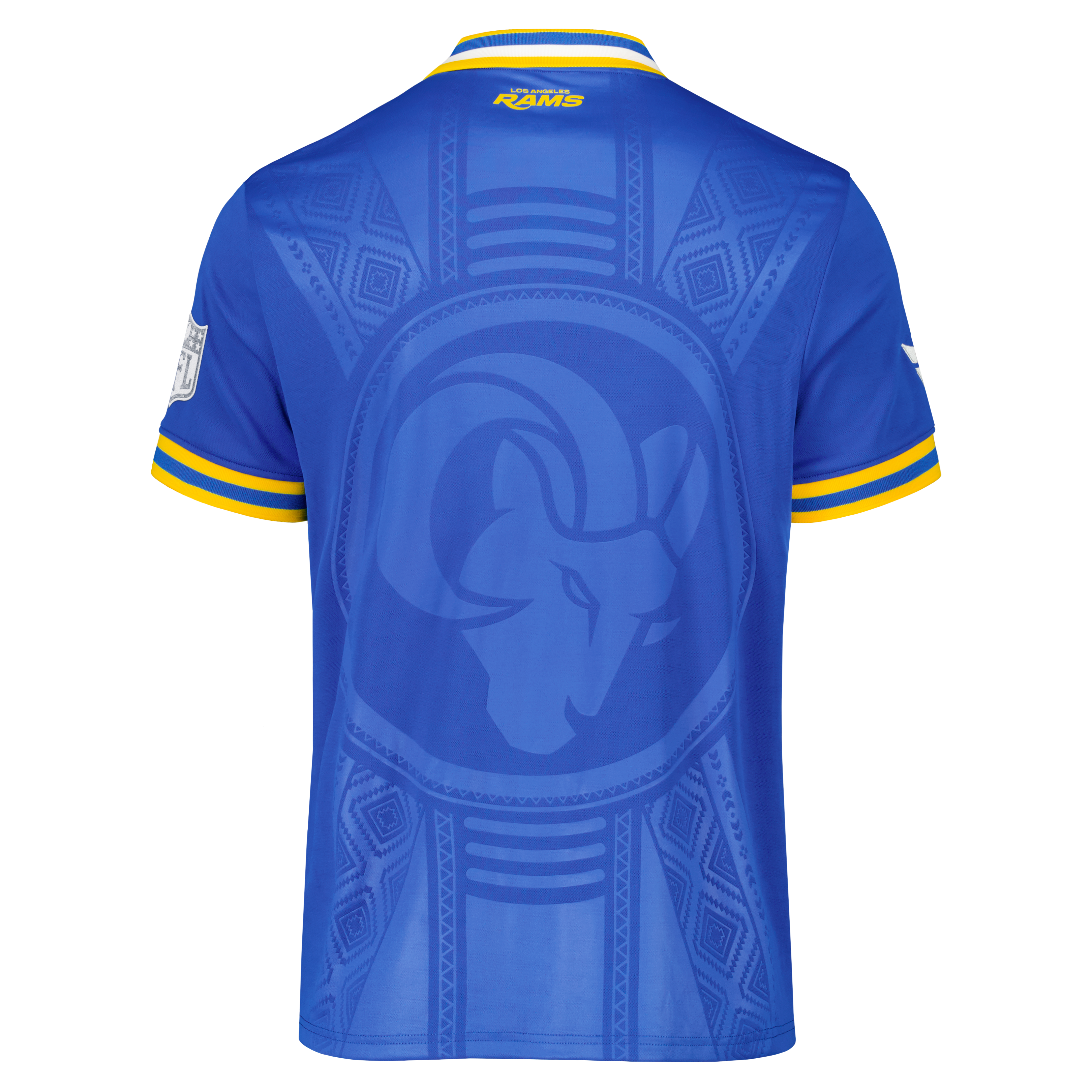 Los Angeles Rams Youth Football x Football Collared Fan Top - Royal - Image 13