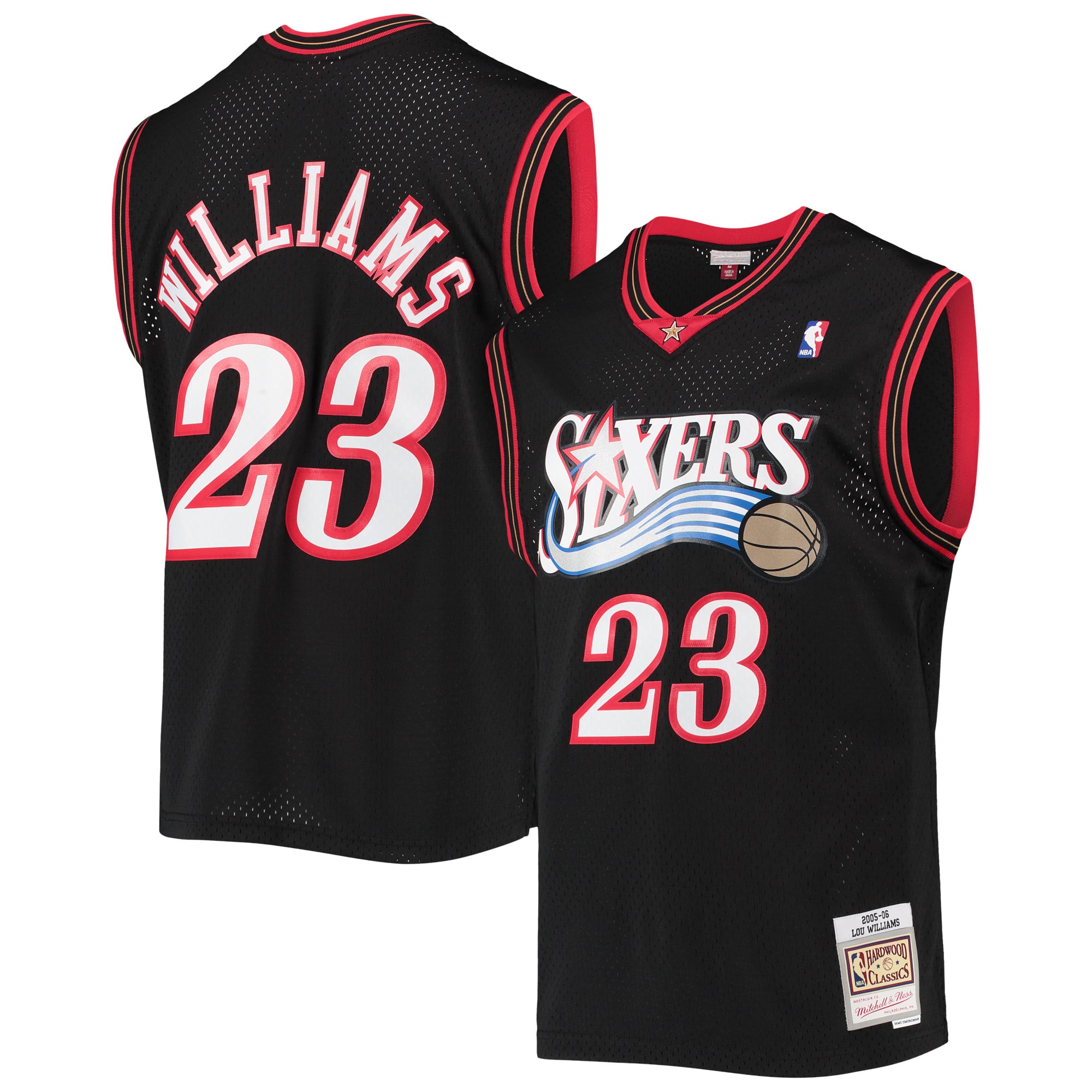 Lou Williams Philadelphia 76ers 2005/06 Hardwood Classics Swingman Jersey - Black - Image 2