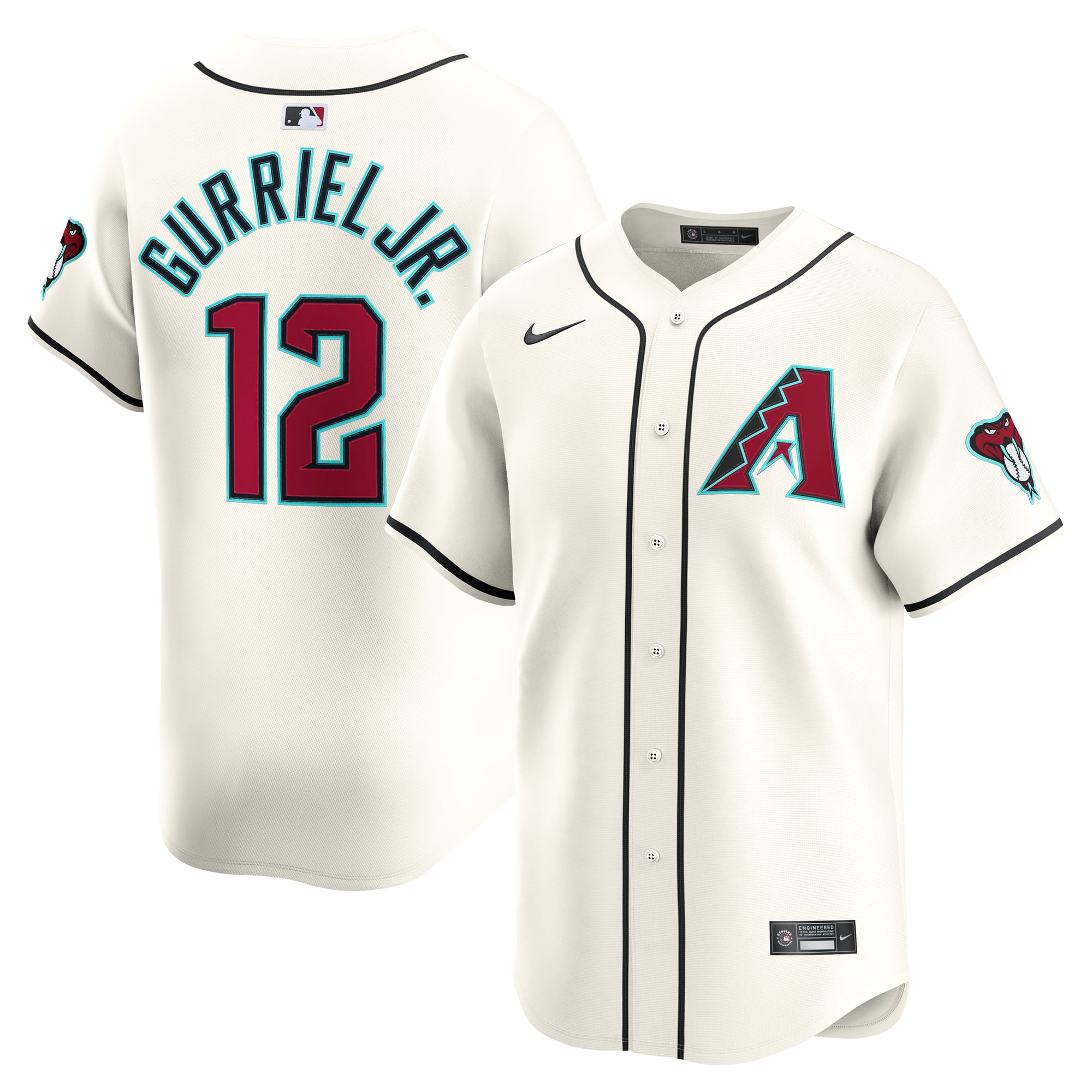 Lourdes Gurriel Jr. Arizona Diamondbacks Home Limited Player Jersey - Cream - Image 2