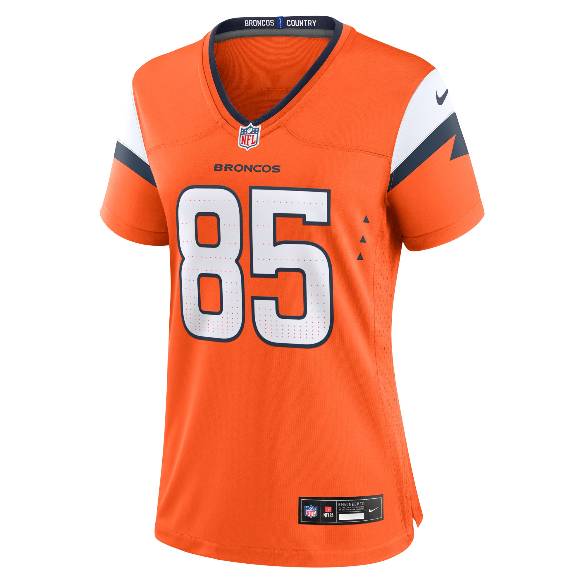 Lucas Krull Denver Broncos Women's Team Game Jersey - Orange - Image 3