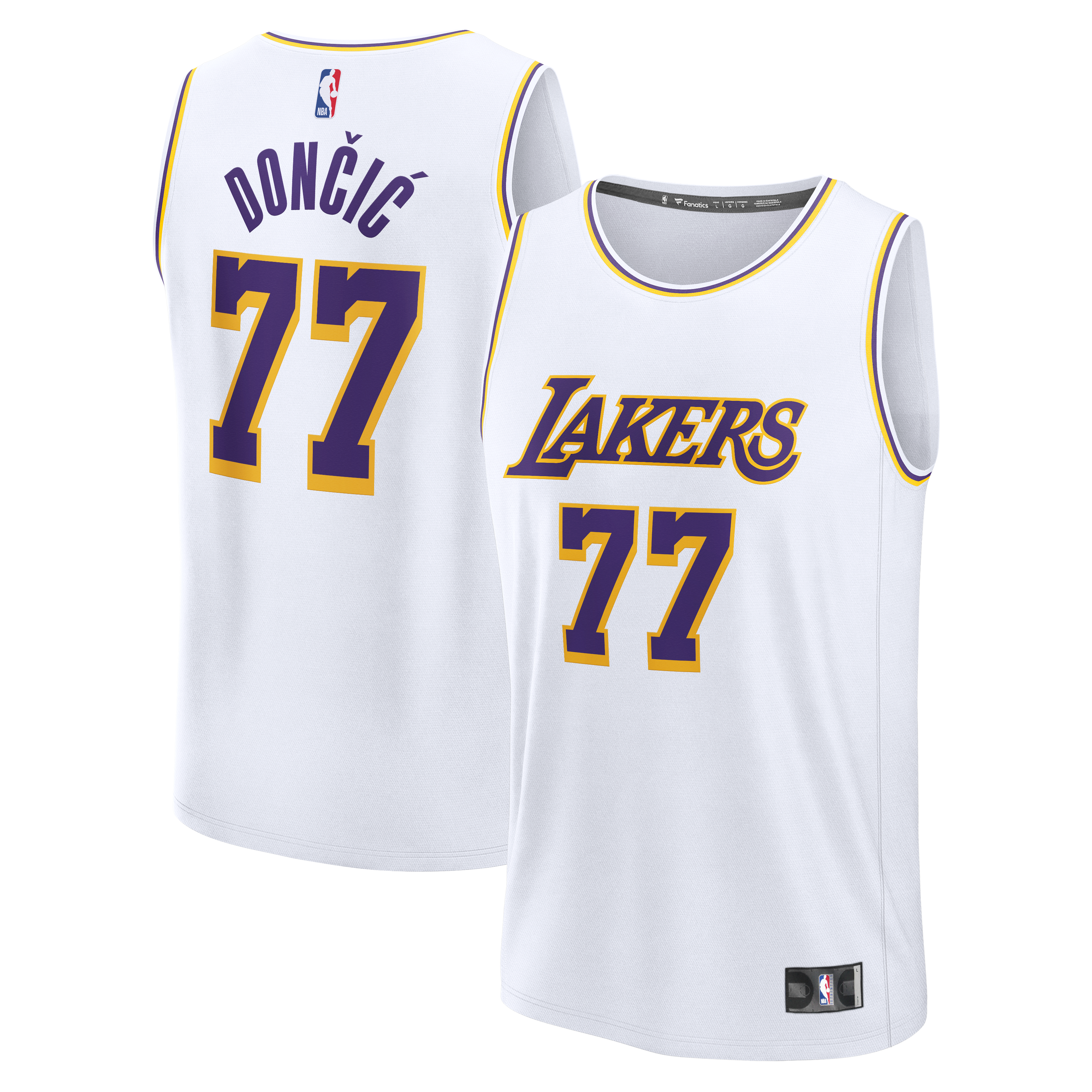 Luka Dončić Los Angeles Lakers Youth Fast Break Jersey - White - Association Edition