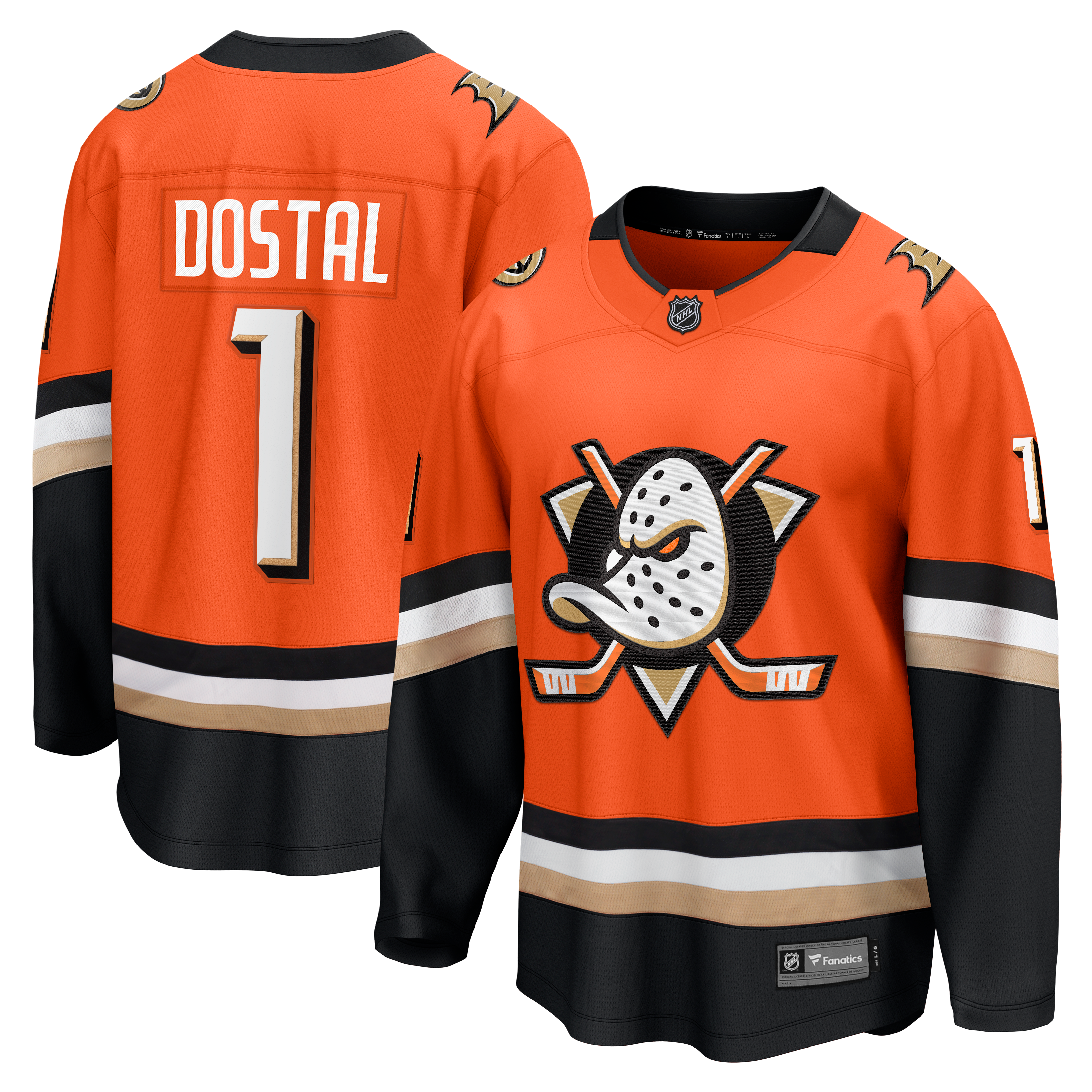 Lukas Dostal Anaheim Ducks Home Breakaway Jersey - Orange - Image 2