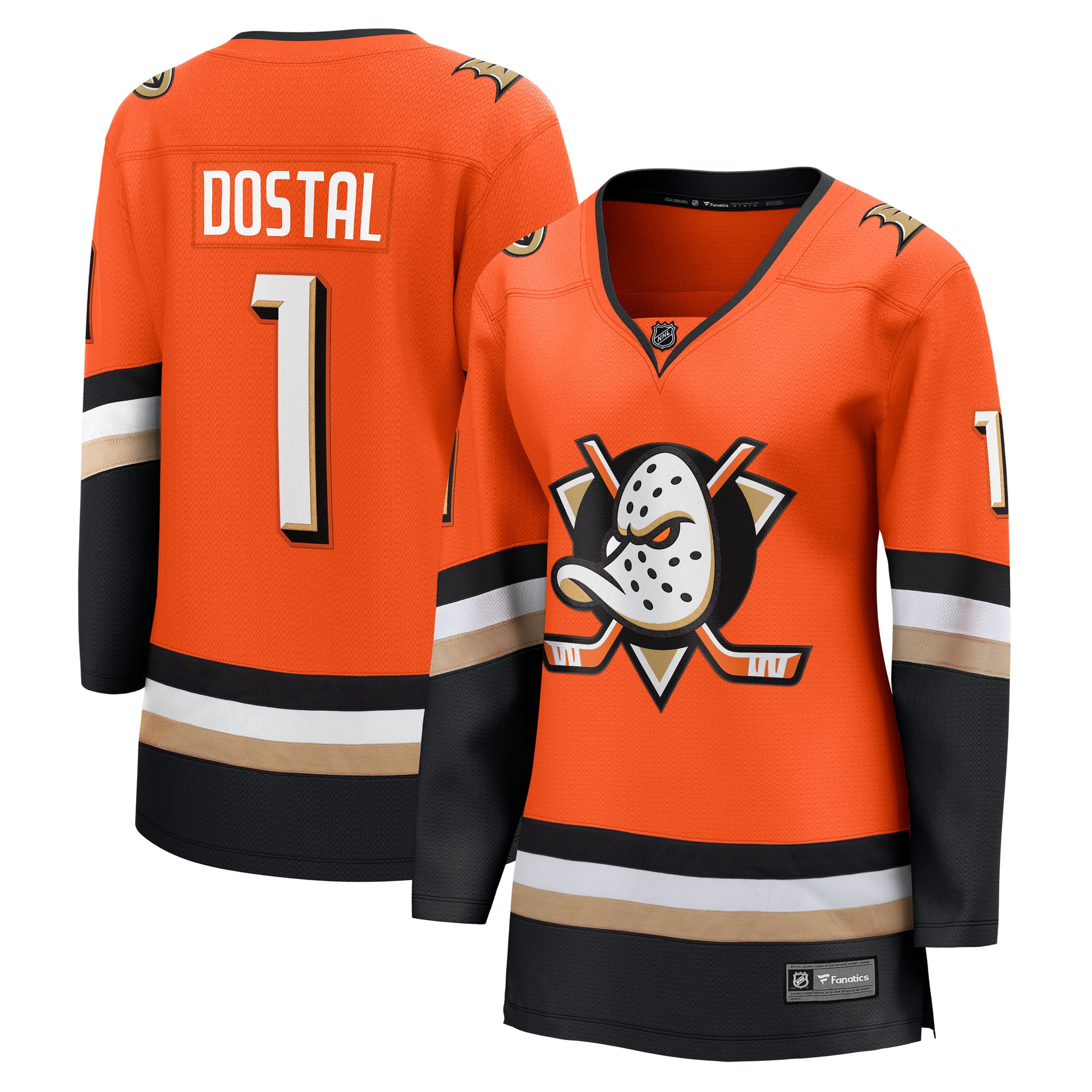 Lukas Dostal Anaheim Ducks Women's Home Breakaway Jersey - Orange - Image 2