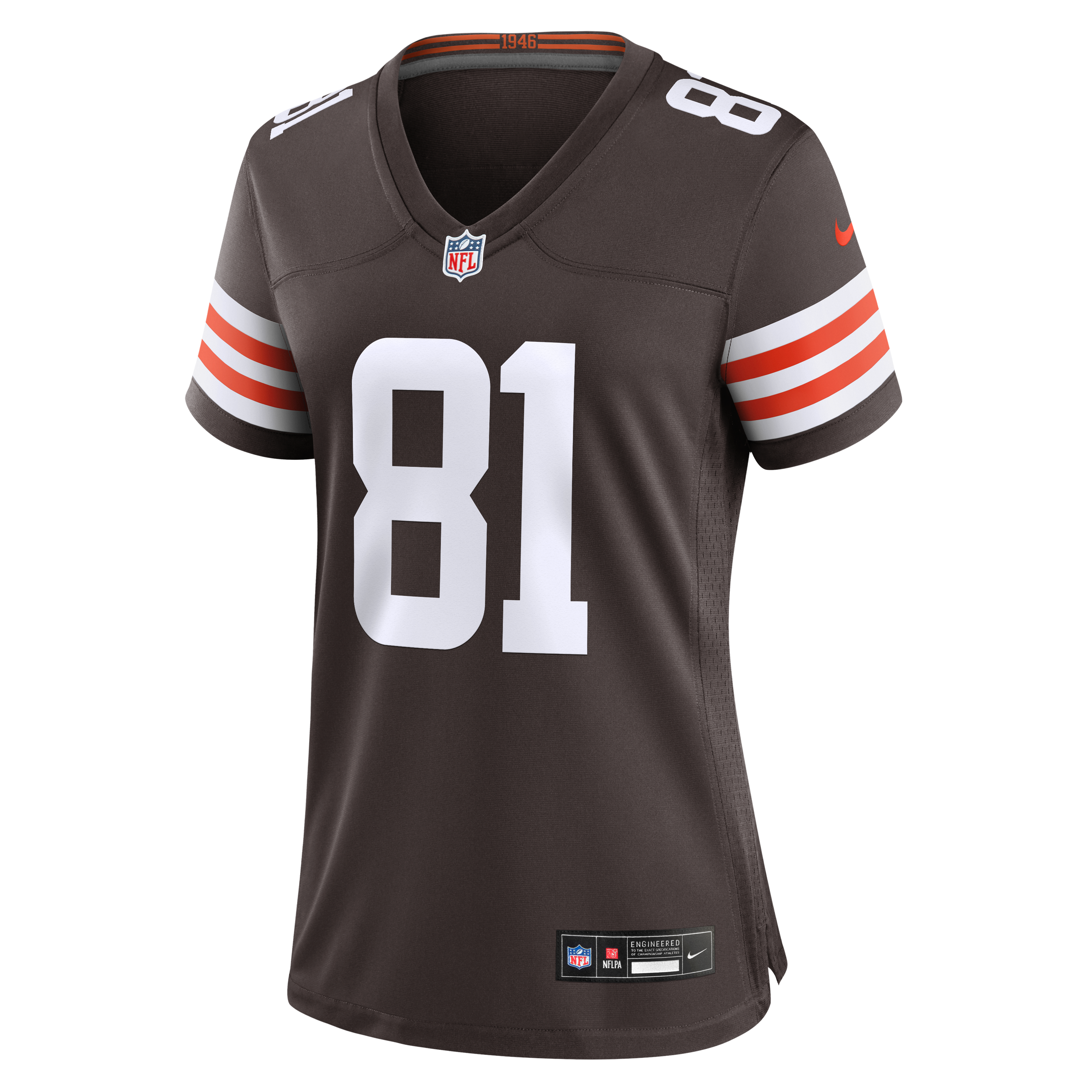 Luke Floriea Cleveland Browns Women's Team Game Jersey - Brown - Image 3