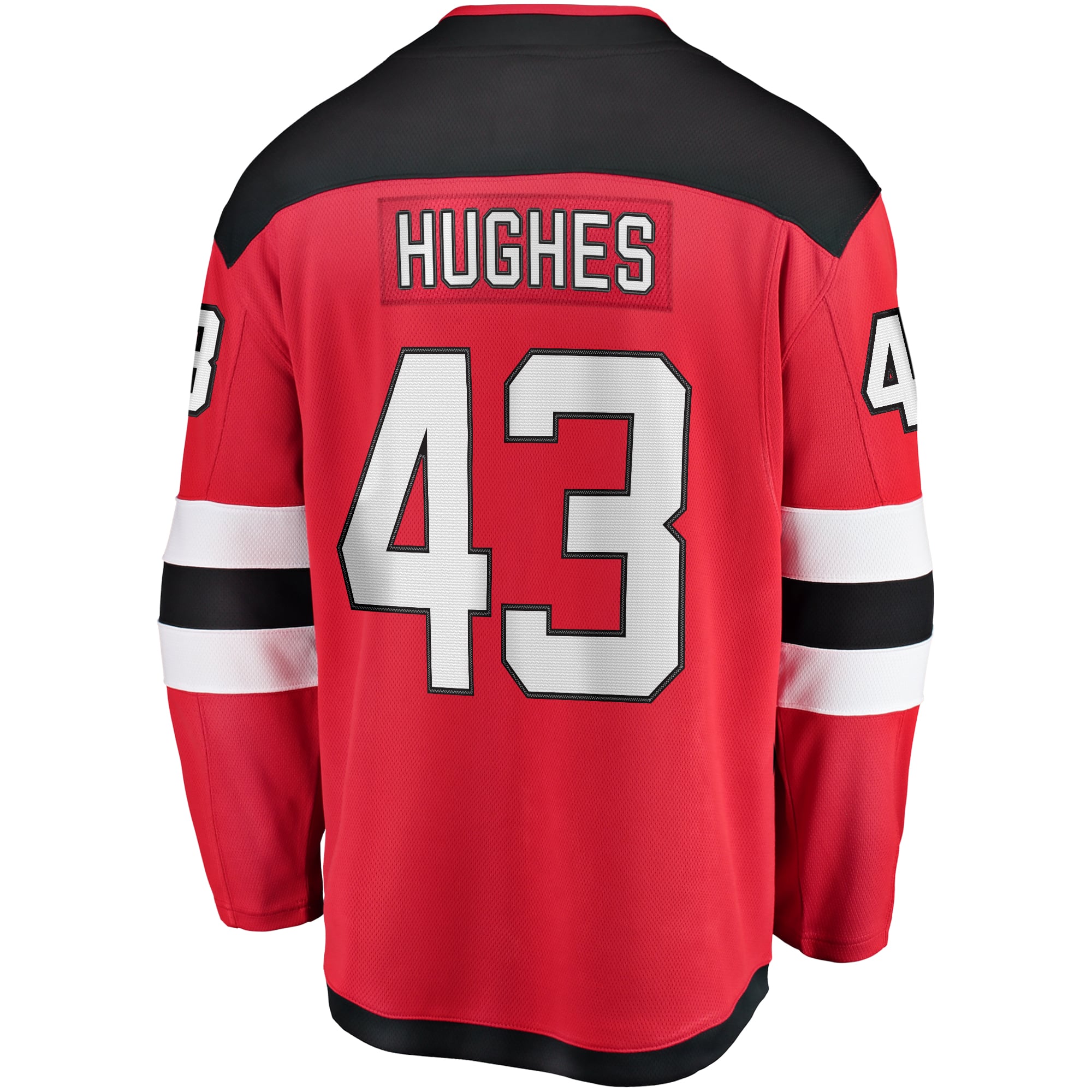 Luke Hughes New Jersey Devils Home Breakaway Player Jersey - Red - Image 4