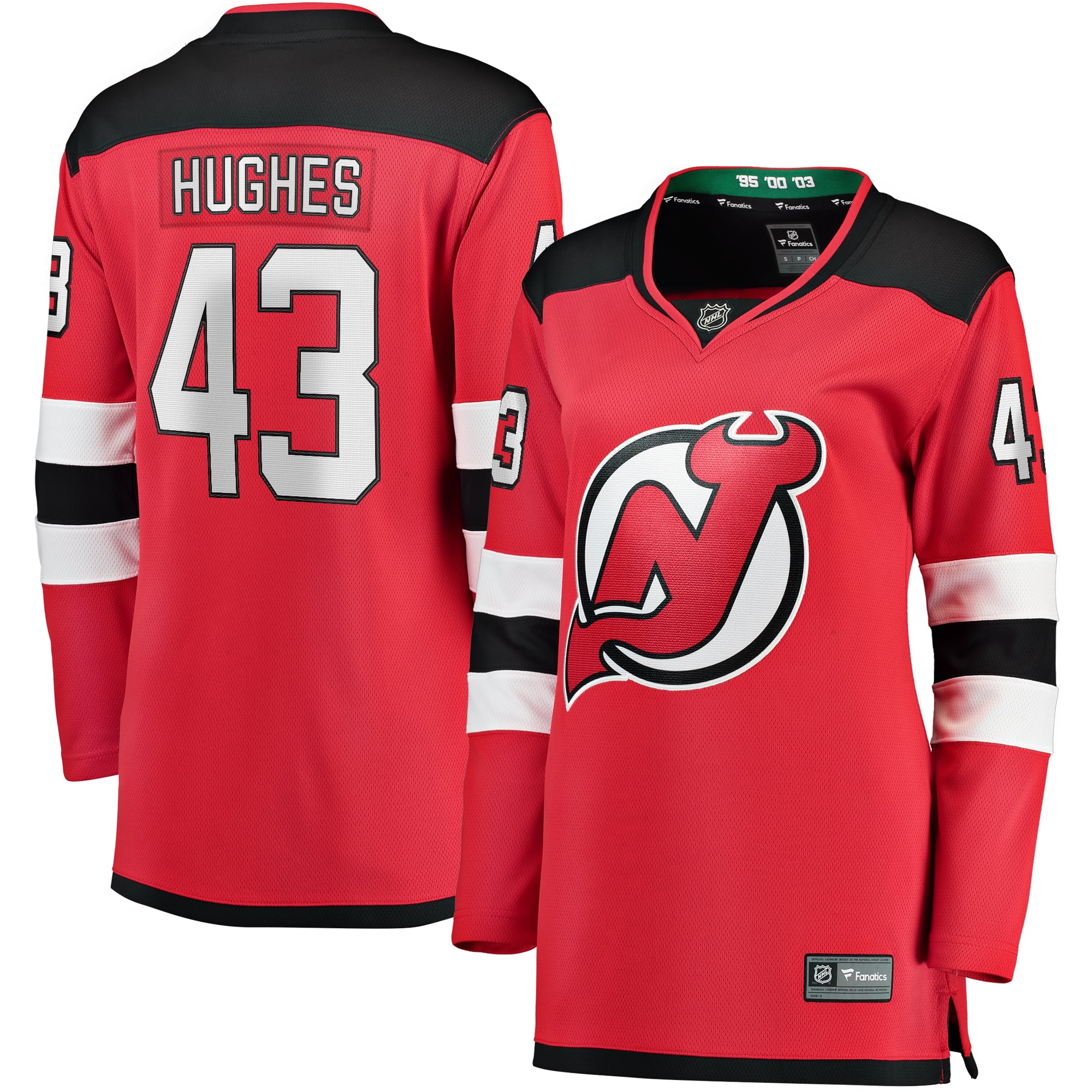 Luke Hughes New Jersey Devils Women's Home Breakaway Player Jersey - Red - Image 2