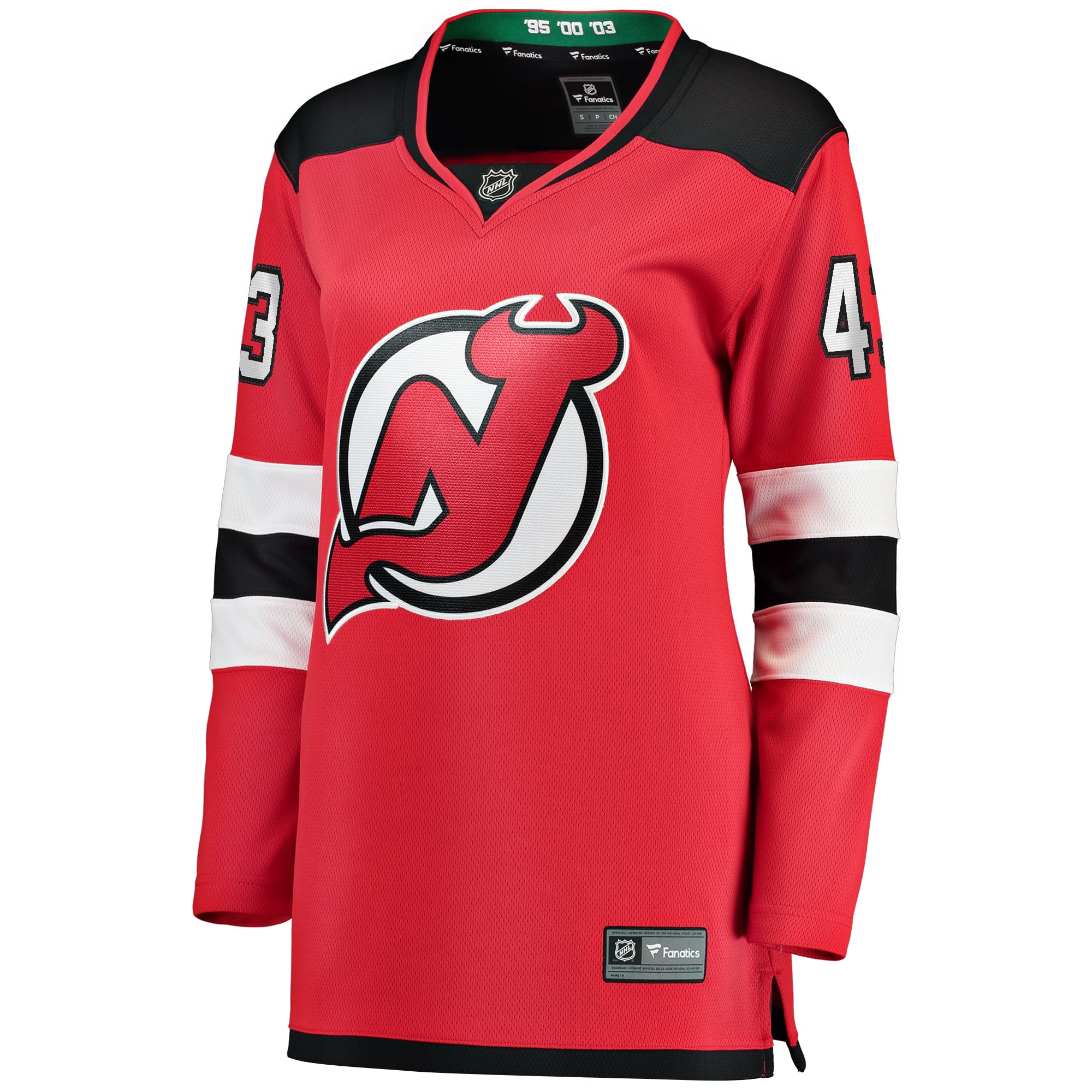 Luke Hughes New Jersey Devils Women's Home Breakaway Player Jersey - Red - Image 3