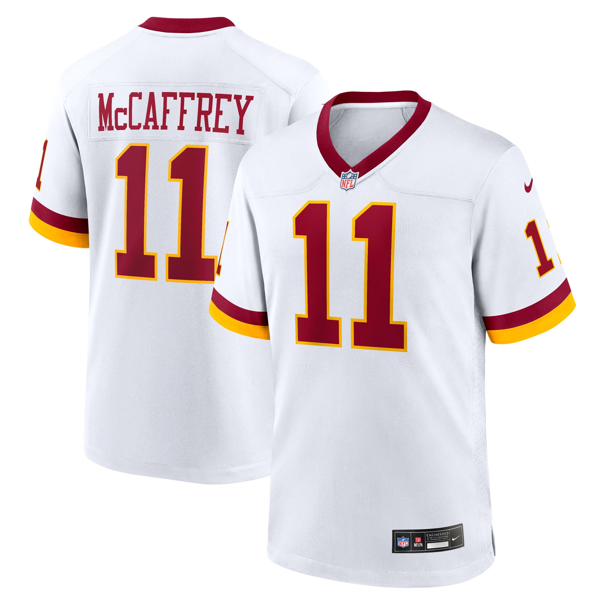 Luke McCaffrey Washington Commanders Hail Raiser Alternate Game Jersey - White