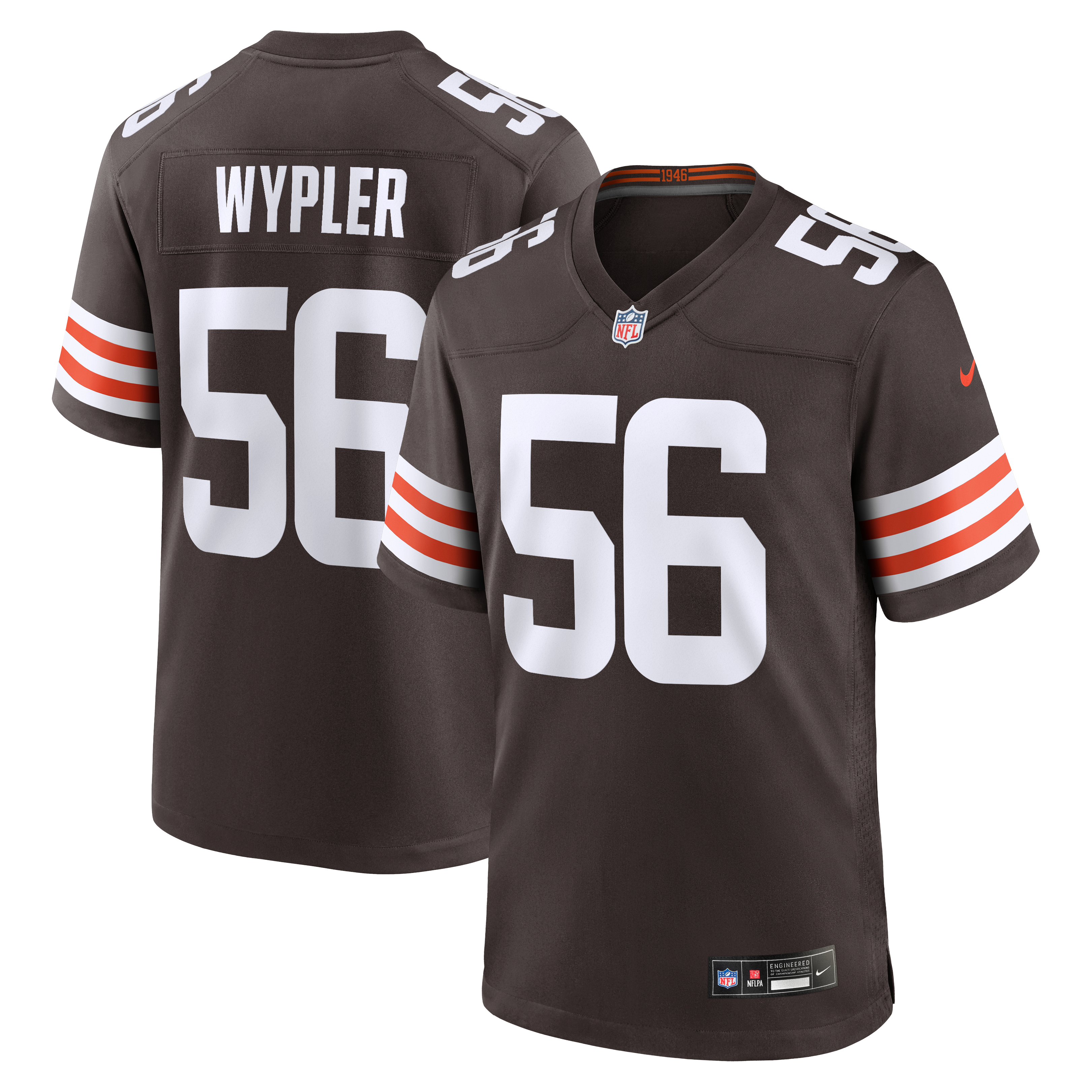 Luke Wypler Cleveland Browns Team Game Jersey - Brown - Image 2