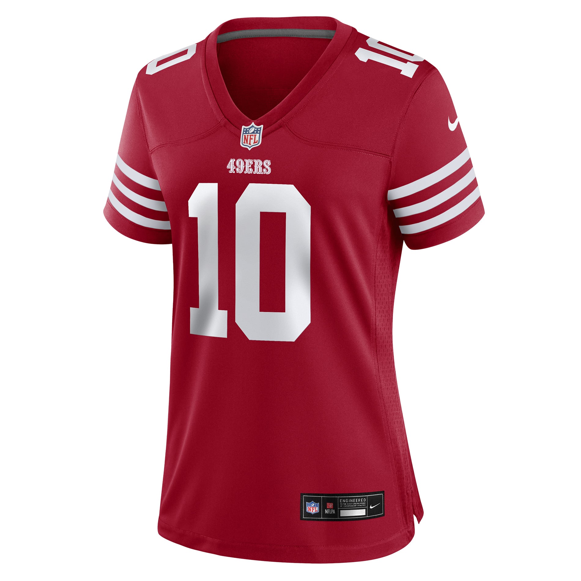 Mac Jones San Francisco 49ers Women's Team Game Jersey - Scarlet - Image 3