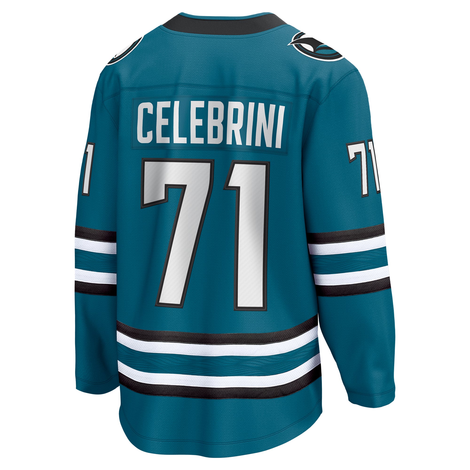 Macklin Celebrini San Jose Sharks Home Breakaway Jersey – Teal - Image 4