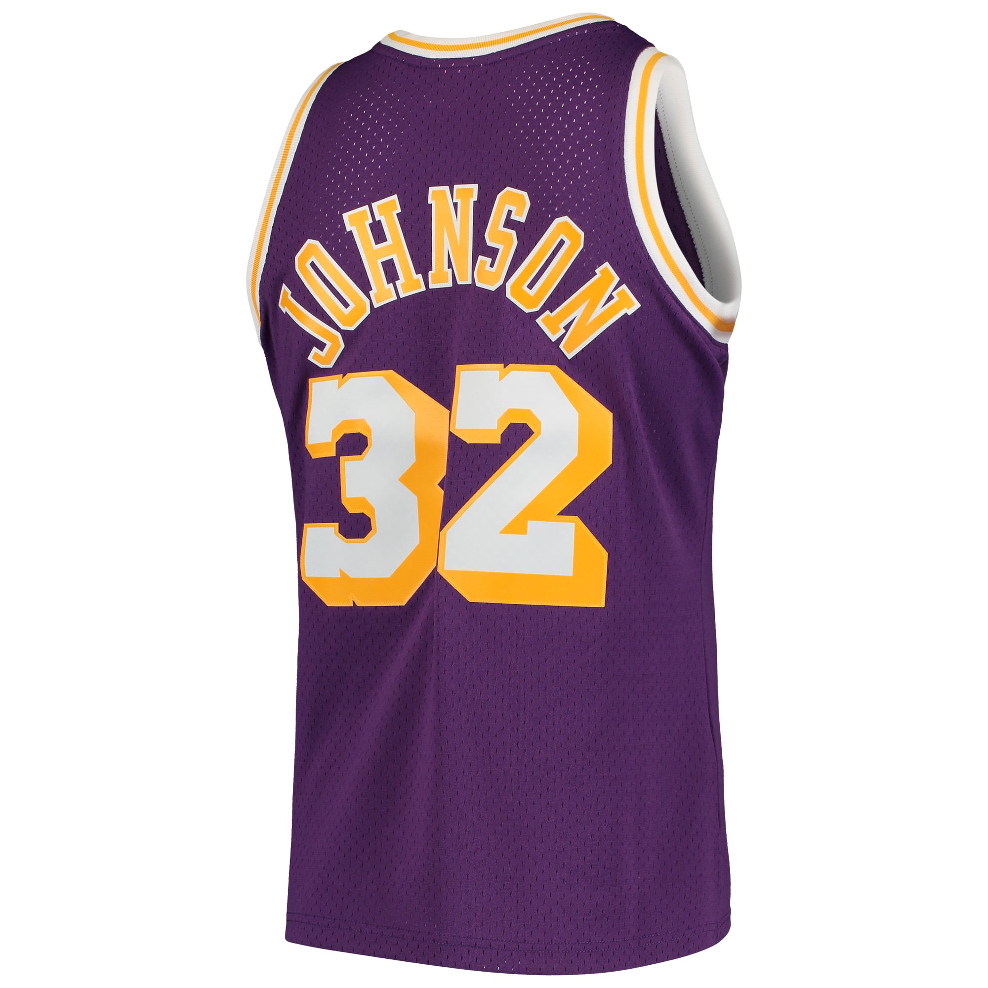 Magic Johnson Los Angeles Lakers 1984/85 Hardwood Classics Swingman Jersey - Purple - Image 4