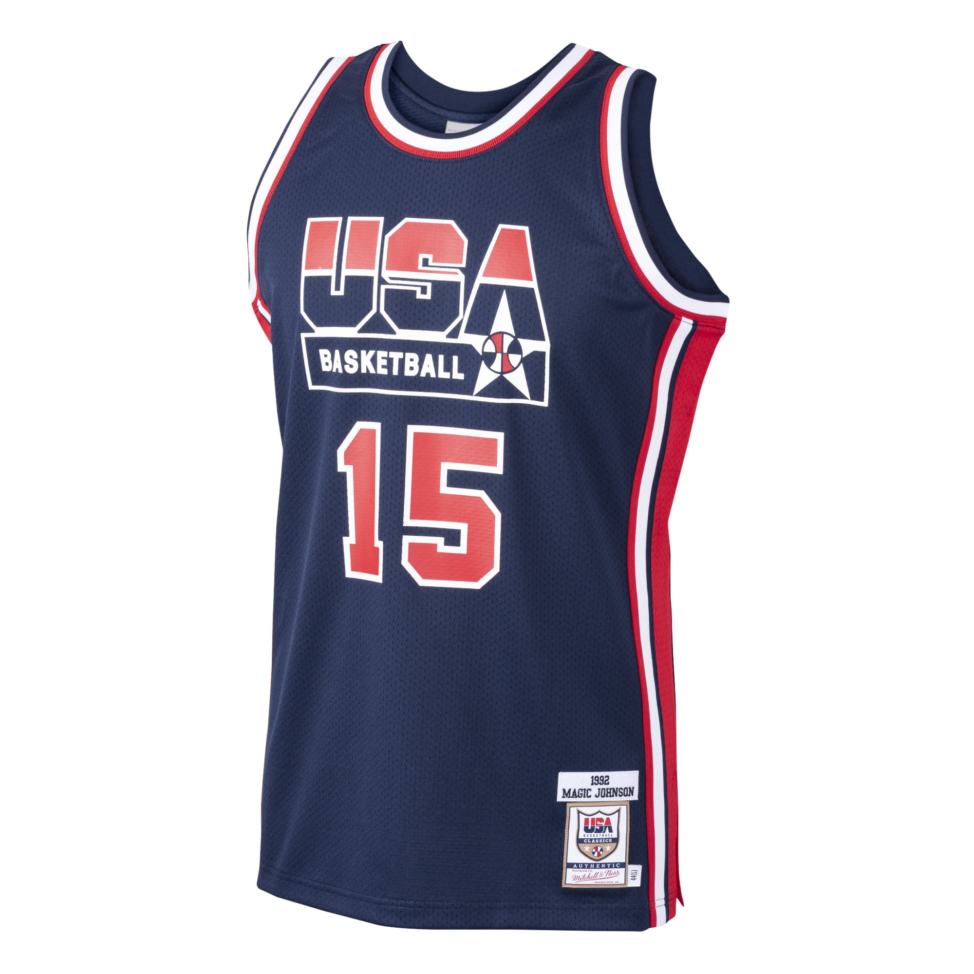 Magic Johnson USA Basketball 1992 Dream Team Jersey - Navy - Image 3