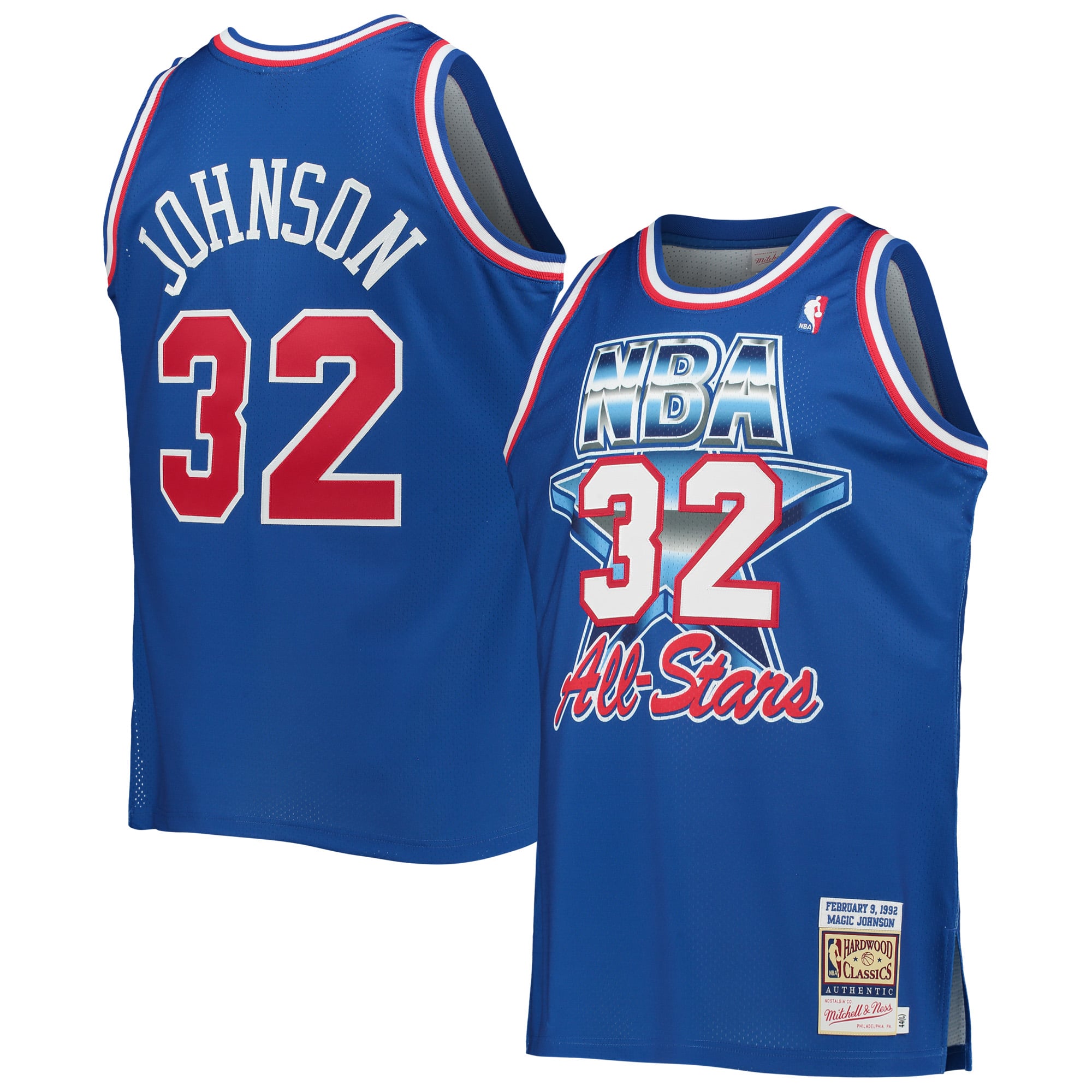 Magic Johnson Western Conference Hardwood Classics 1992 All-Star Game Jersey - Royal - Image 2