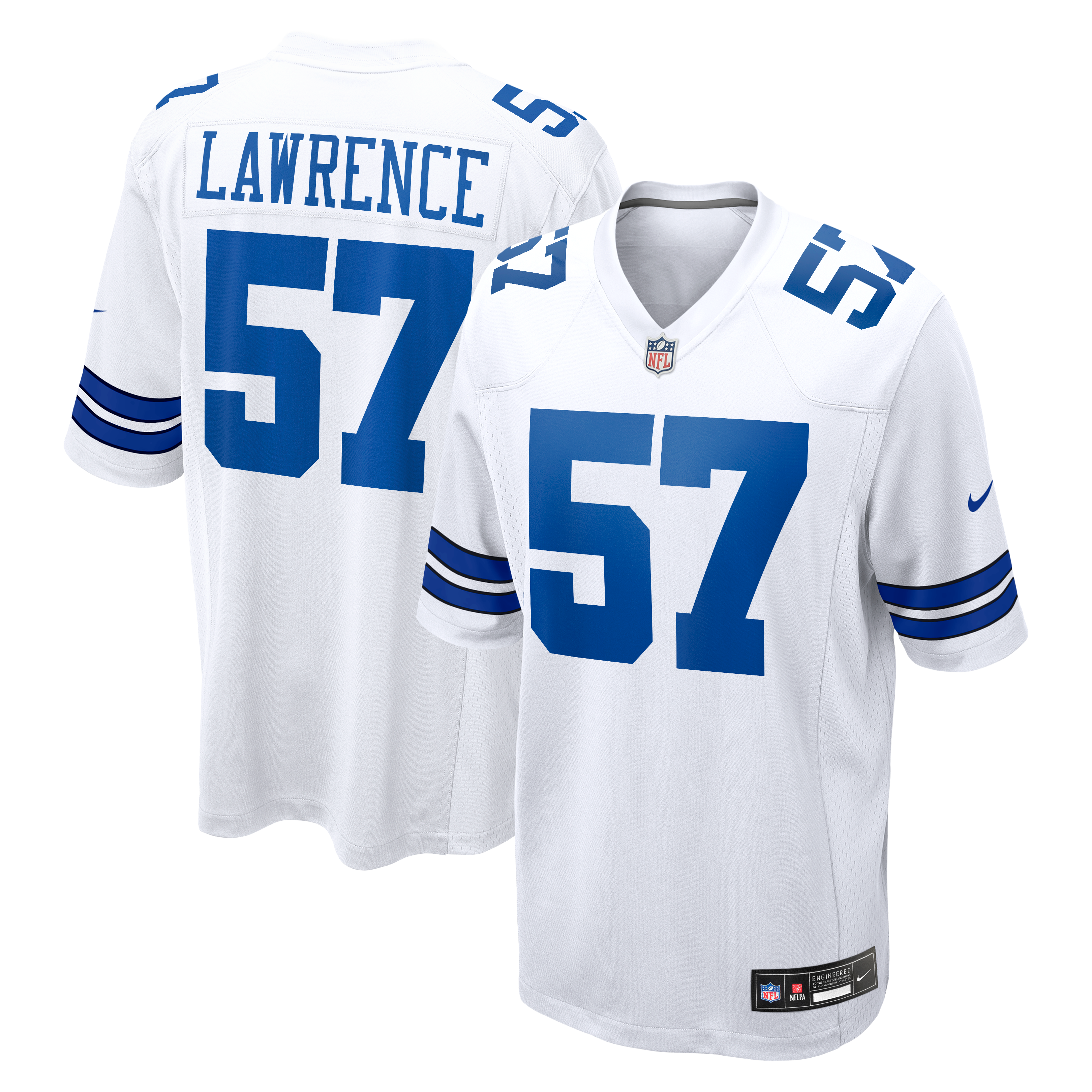 Malachi Lawrence Dallas Cowboys Game Jersey - White - Image 2