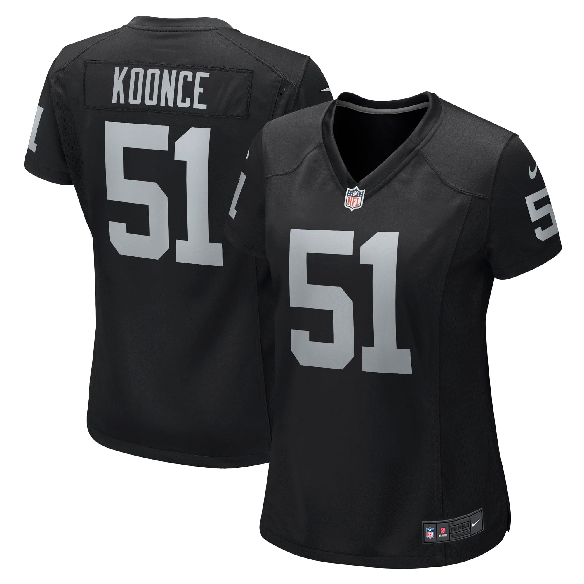 Malcolm Koonce Las Vegas Raiders Women's Game Jersey - Black - Image 2