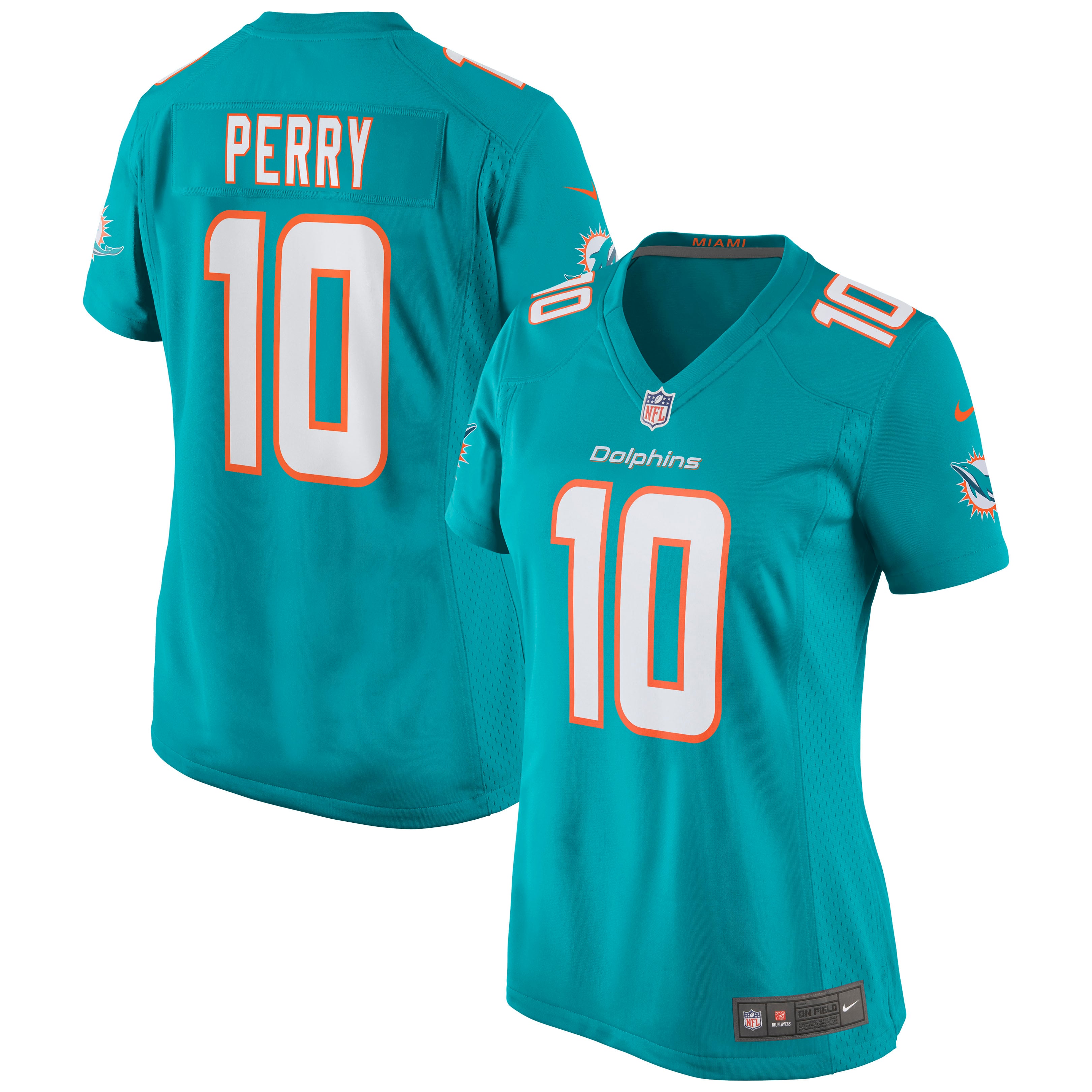 Malcolm Perry Miami Dolphins Women's Game Jersey - Aqua - Image 2