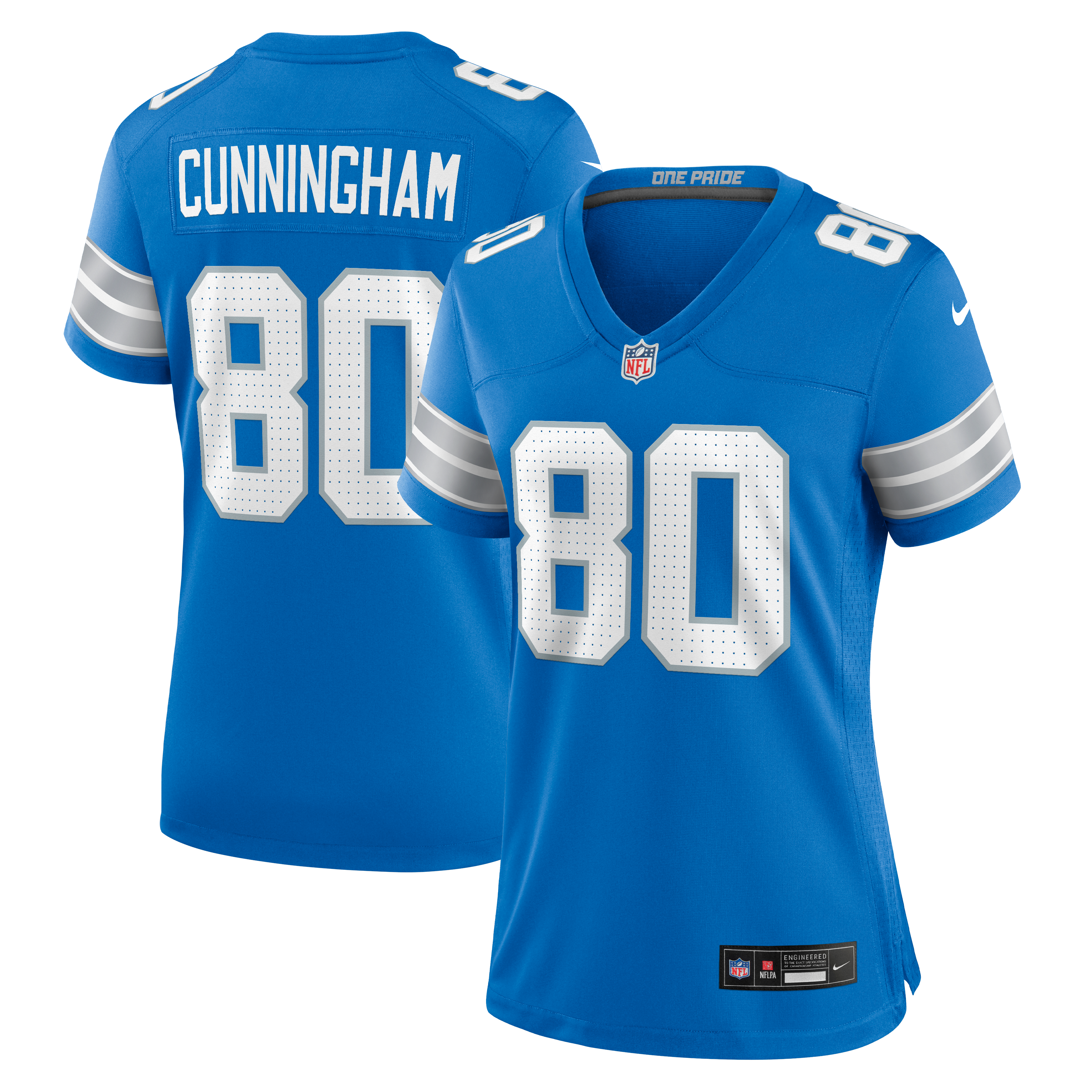 Malik Cunningham Detroit Lions Women's Team Game Jersey - Blue - Image 2